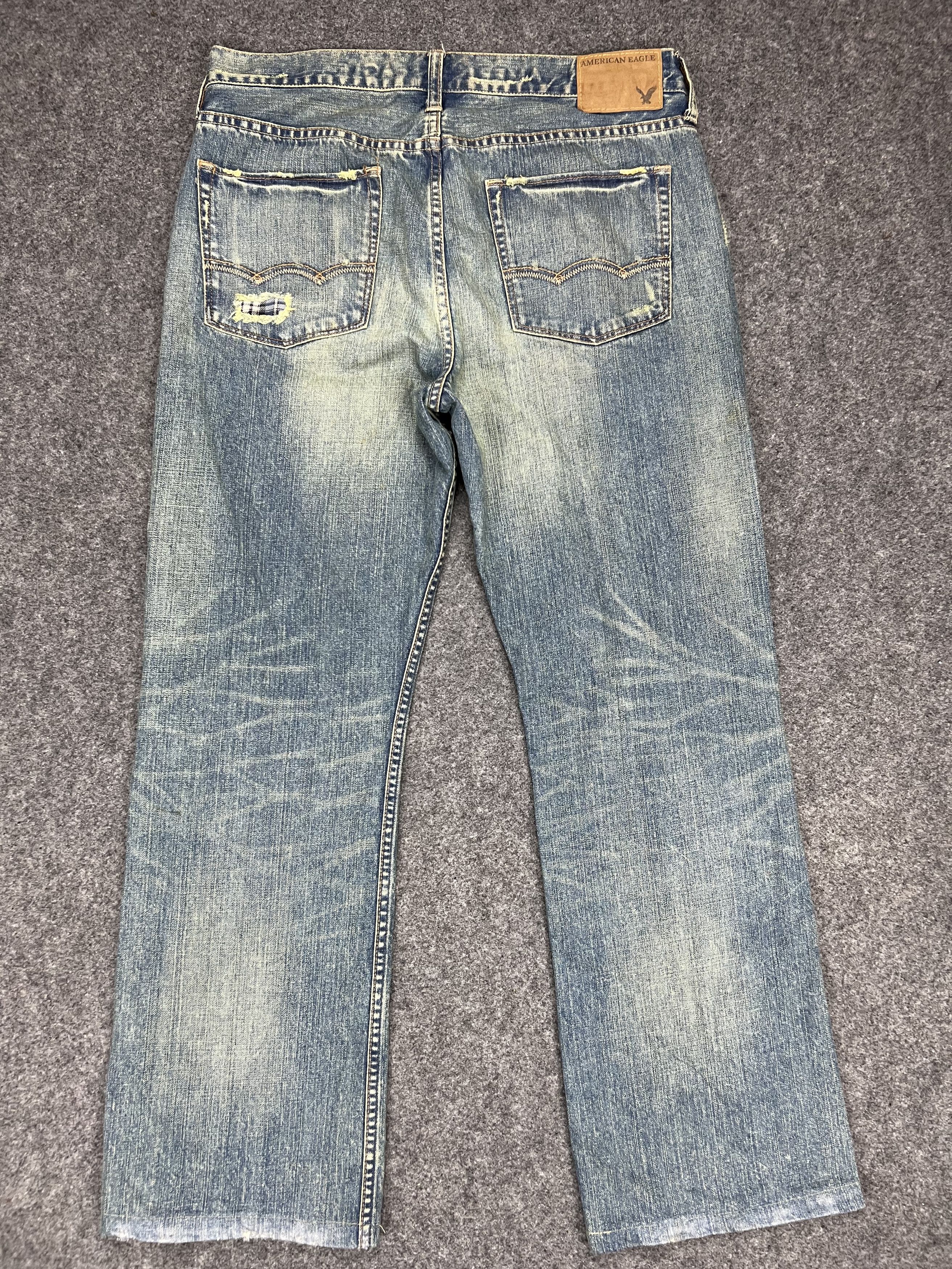 American Eagle Outfitters × Designer American Eagle Distressed Low Rise Ripped Size US 33 - 2 Thumbnail