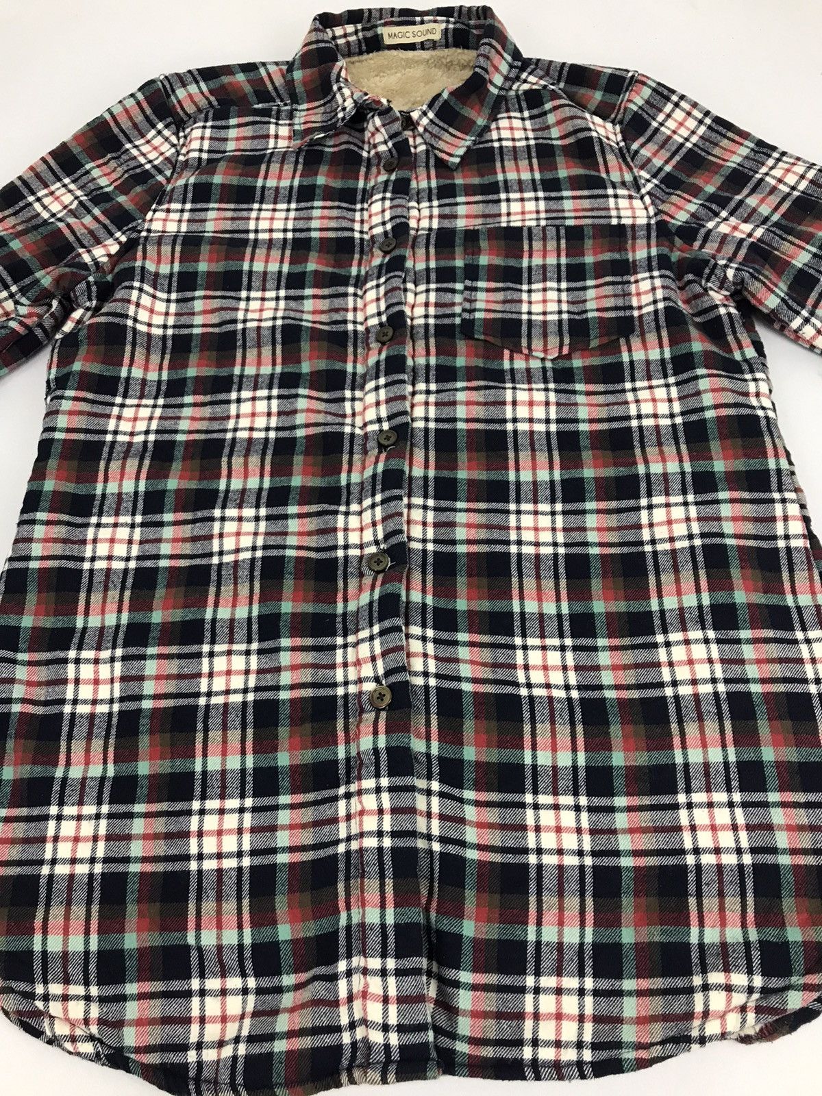 Flannel × Japanese Brand Shirt Down Flannel Plaid Checked Sherpa Inner Streetwear Size US M / EU 48-50 / 2 - 10 Thumbnail