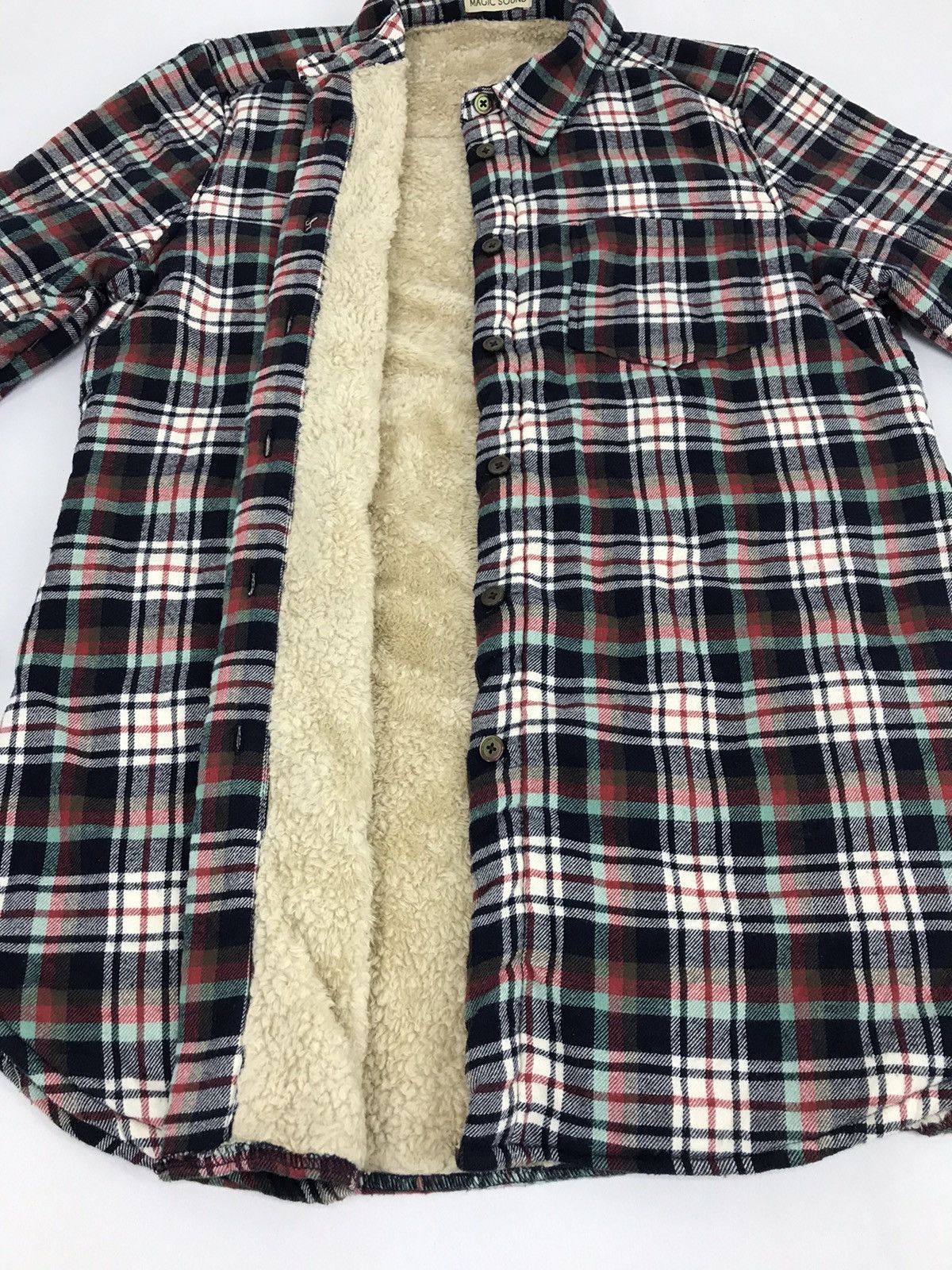 Flannel × Japanese Brand Shirt Down Flannel Plaid Checked Sherpa Inner Streetwear Size US M / EU 48-50 / 2 - 4 Thumbnail