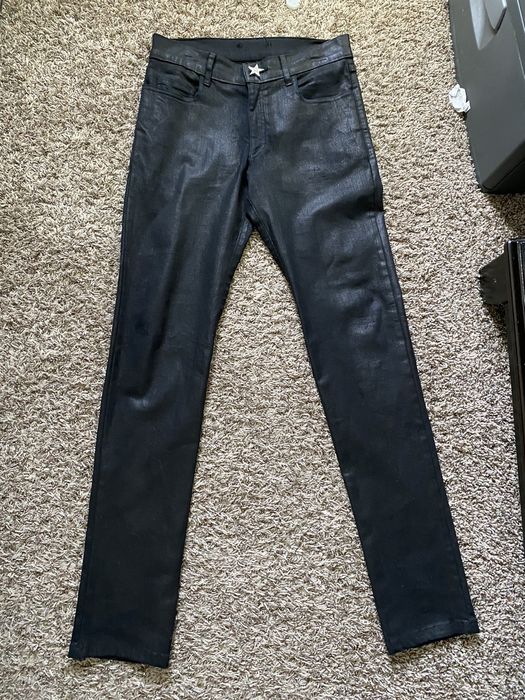 Streetwear Waxed Denim Jeans | Grailed