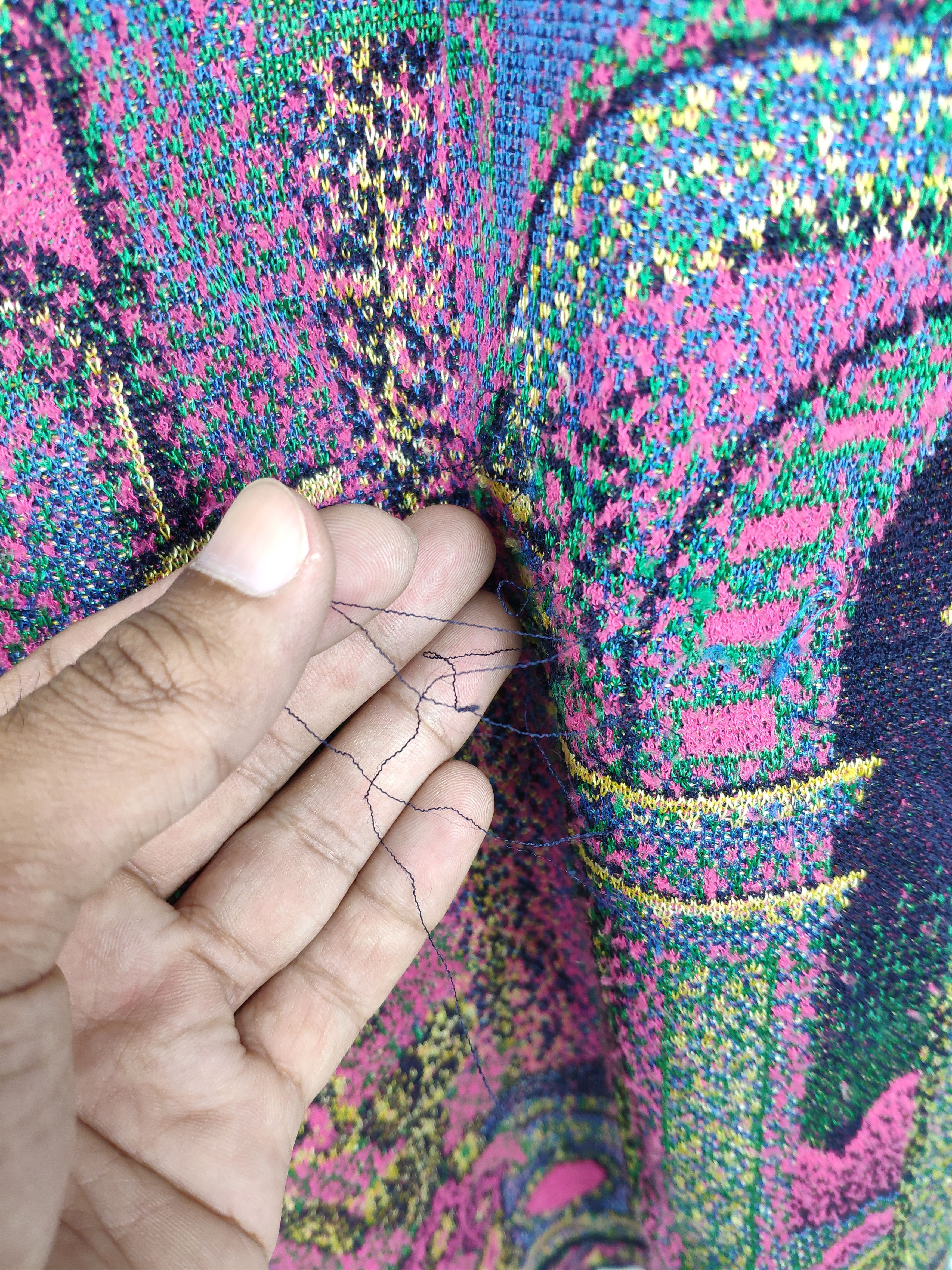 Japanese Brand × Vintage Vintage Knit Cardigan Fullprint Castleberry Size US M / EU 48-50 / 2 - 7 Thumbnail