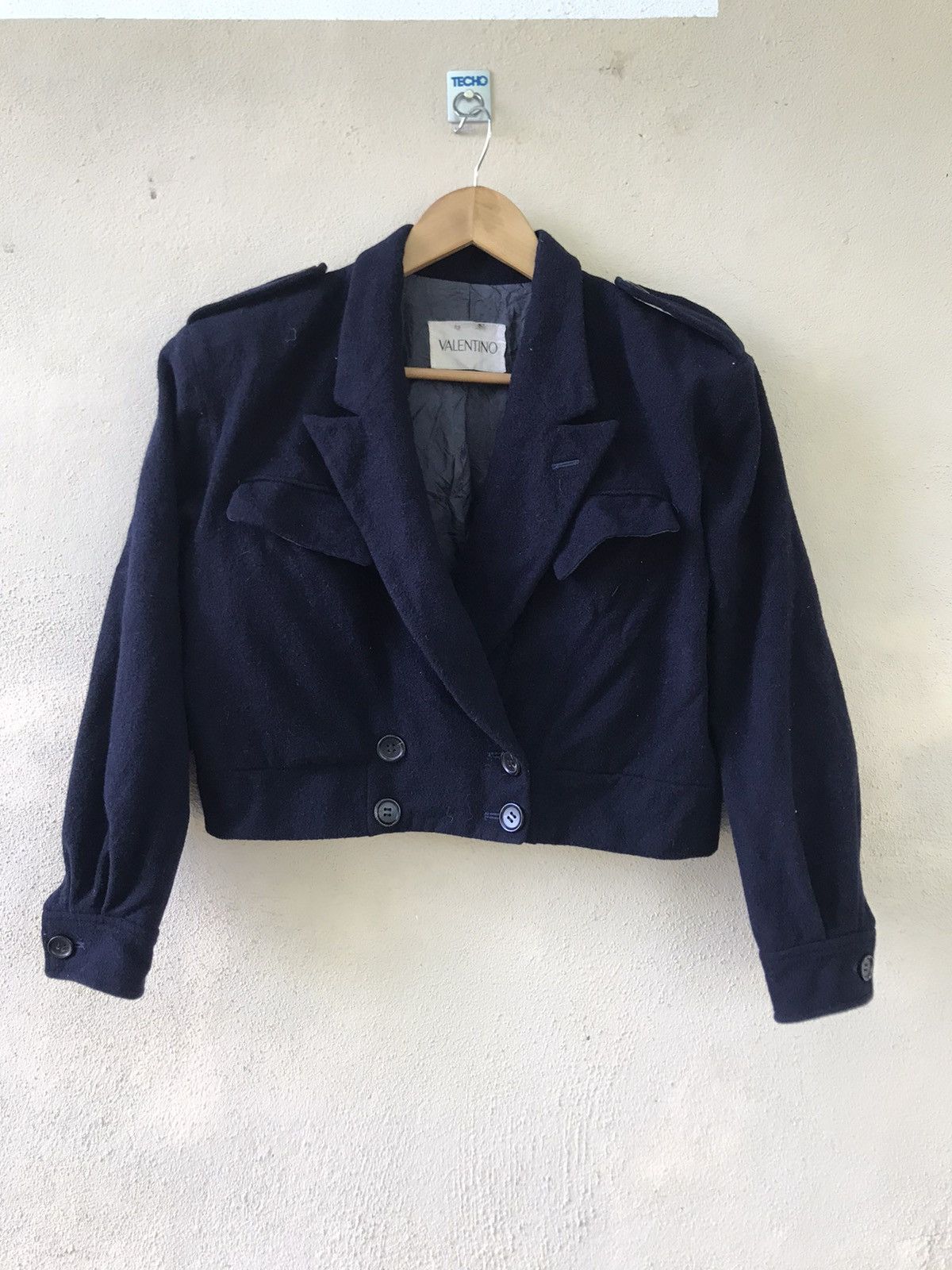 Valentino Vintage Valentino Double Breast wools Cropped Jacket Size US M / EU 48-50 / 2 - 2 Thumbnail