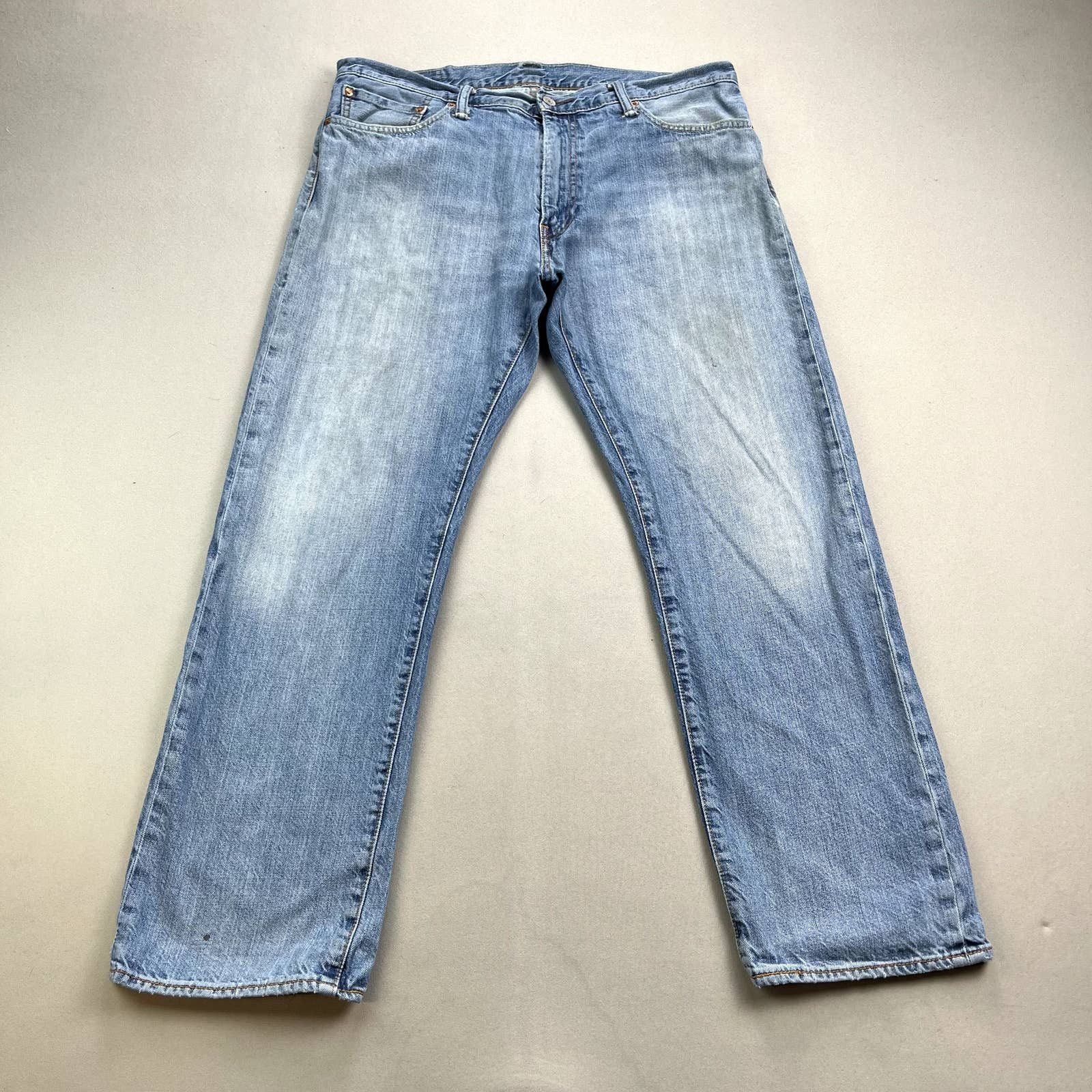 Levi's Levis 504 Jeans Mens 36x30 Blue Denim Regular Straight Fit Size US 36 / EU 52 - 4 Thumbnail