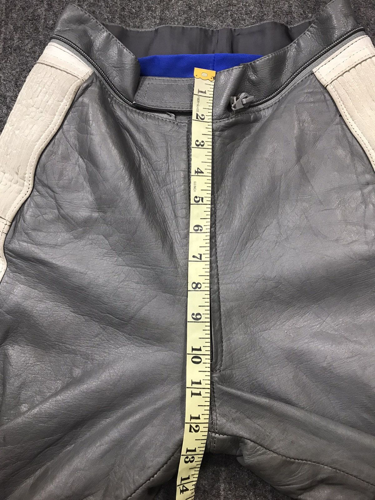 Genuine Leather × Vintage Top Rider Motorcycle Racing Leather Suit Pant With Guard Size US 26 / EU 42 - 8 Thumbnail