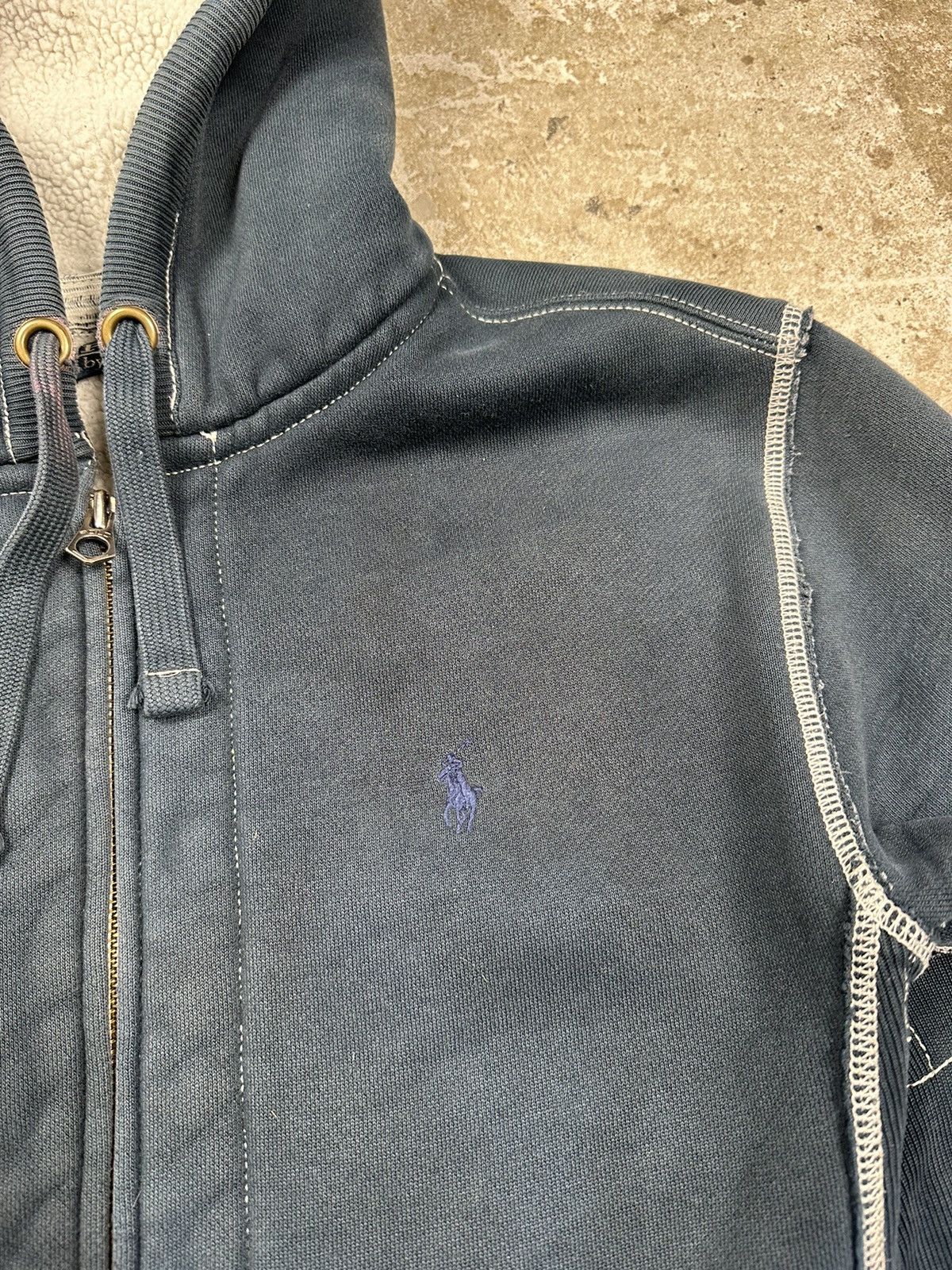 Polo Ralph Lauren × Vintage Vintage 90s Polo Ralph Lauren Sherpa Fleece Hoodie Zip zip Size US M / EU 48-50 / 2 - 6 Thumbnail