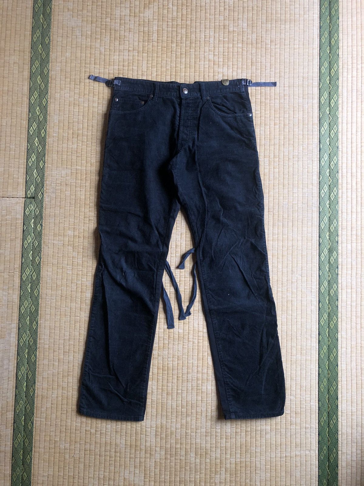 Maison MIHARA YASUHIRO Miharayasuhiro Hybrid Velvet Combat Bondage Pants Size US 32 / EU 48 - 1 Thumbnail