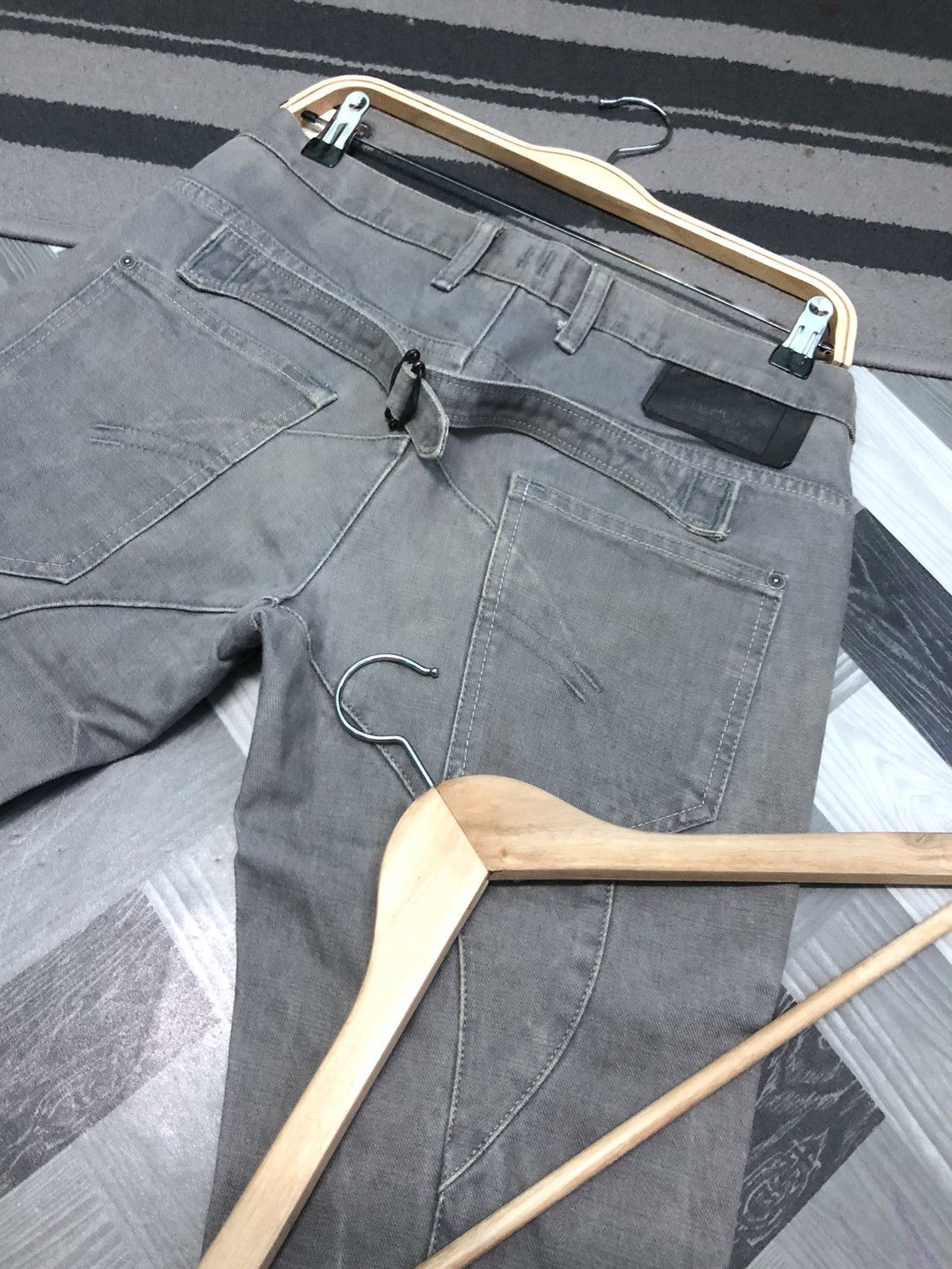 Designer × Neil Barrett × Vintage VINTAGE NEIL BARRET BUCKLE BACK DISTRESSED DENIM JEANS Size US 30 / EU 46 - 11 Thumbnail