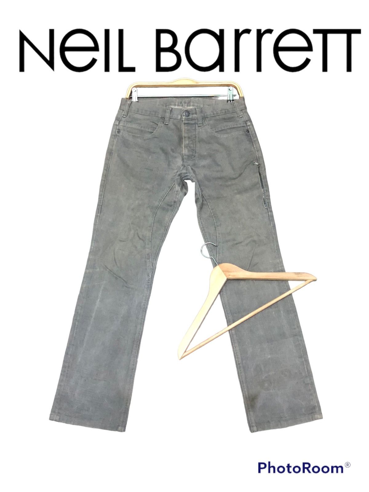 Designer × Neil Barrett × Vintage VINTAGE NEIL BARRET BUCKLE BACK DISTRESSED DENIM JEANS Size US 30 / EU 46 - 2 Thumbnail