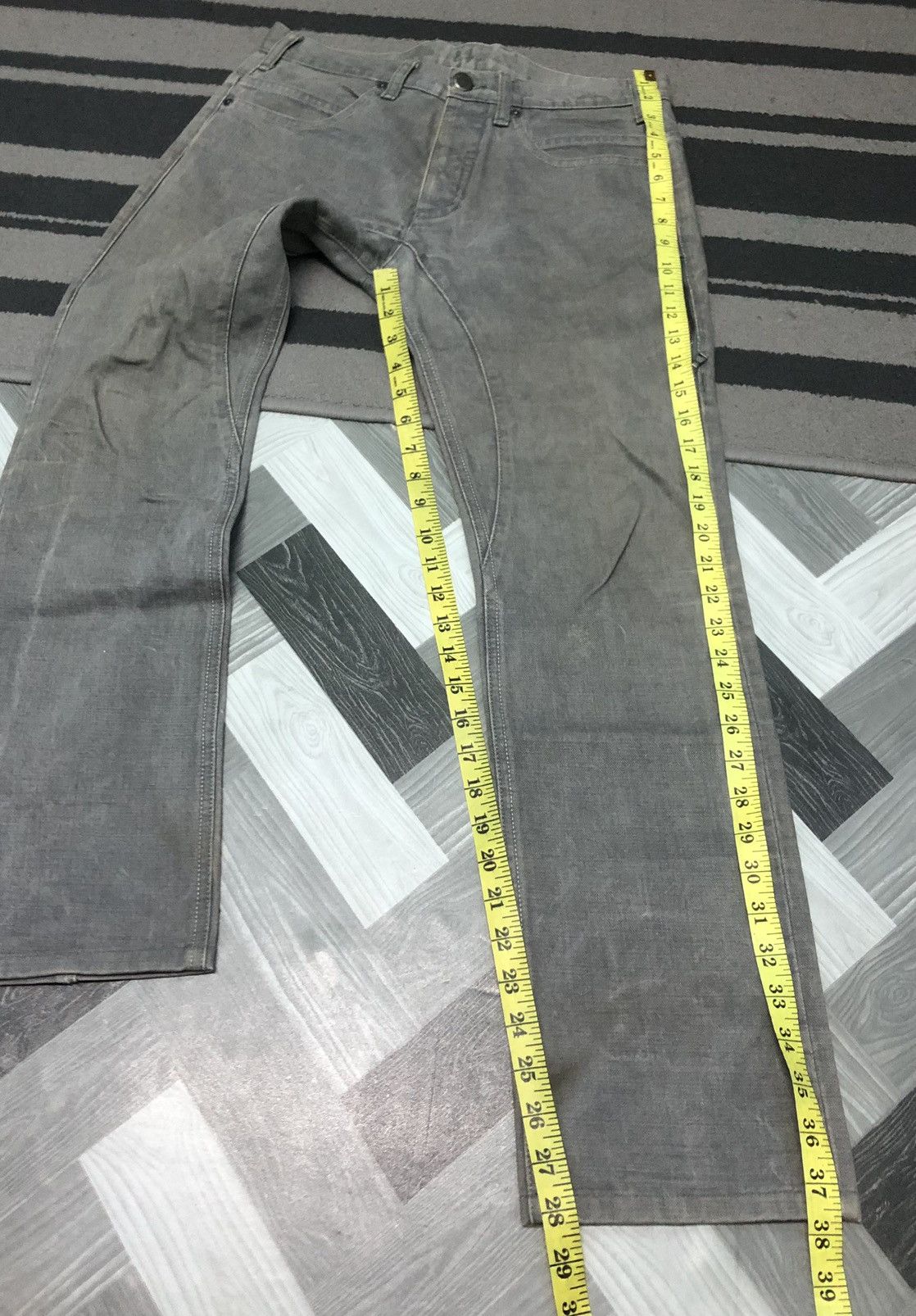 Designer × Neil Barrett × Vintage VINTAGE NEIL BARRET BUCKLE BACK DISTRESSED DENIM JEANS Size US 30 / EU 46 - 14 Thumbnail