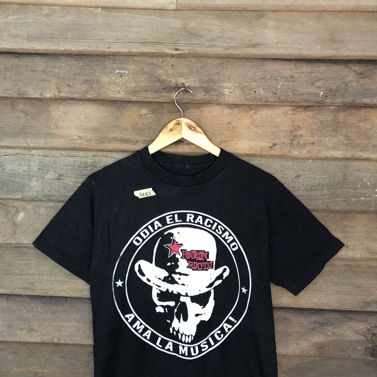Band Tees Panteon Rococo Odia El Racismo Black Tshirt #3483 Size US S / EU 44-46 / 1 - 2 Thumbnail