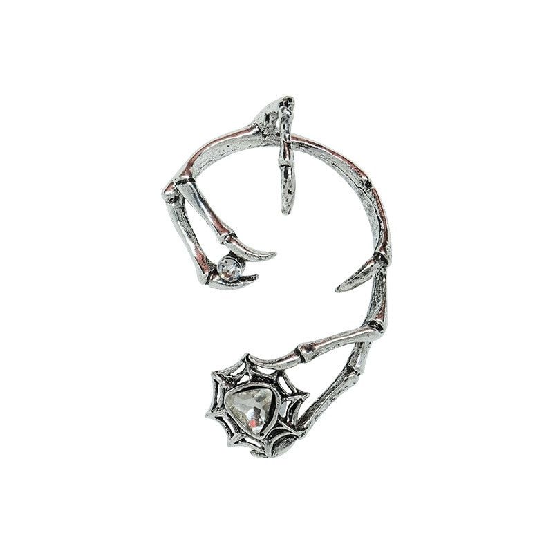 Jewelry Punk Spider Web Claw Zircon Ear Clip (1pcs) Size ONE SIZE - 2 Thumbnail