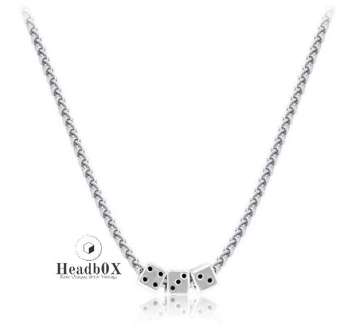 Jewelry Retro Geometric Trend Dice Twisted Chain Necklace Size ONE SIZE - 4 Thumbnail