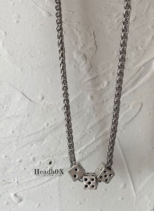 Jewelry Retro Geometric Trend Dice Twisted Chain Necklace Size ONE SIZE - 3 Thumbnail