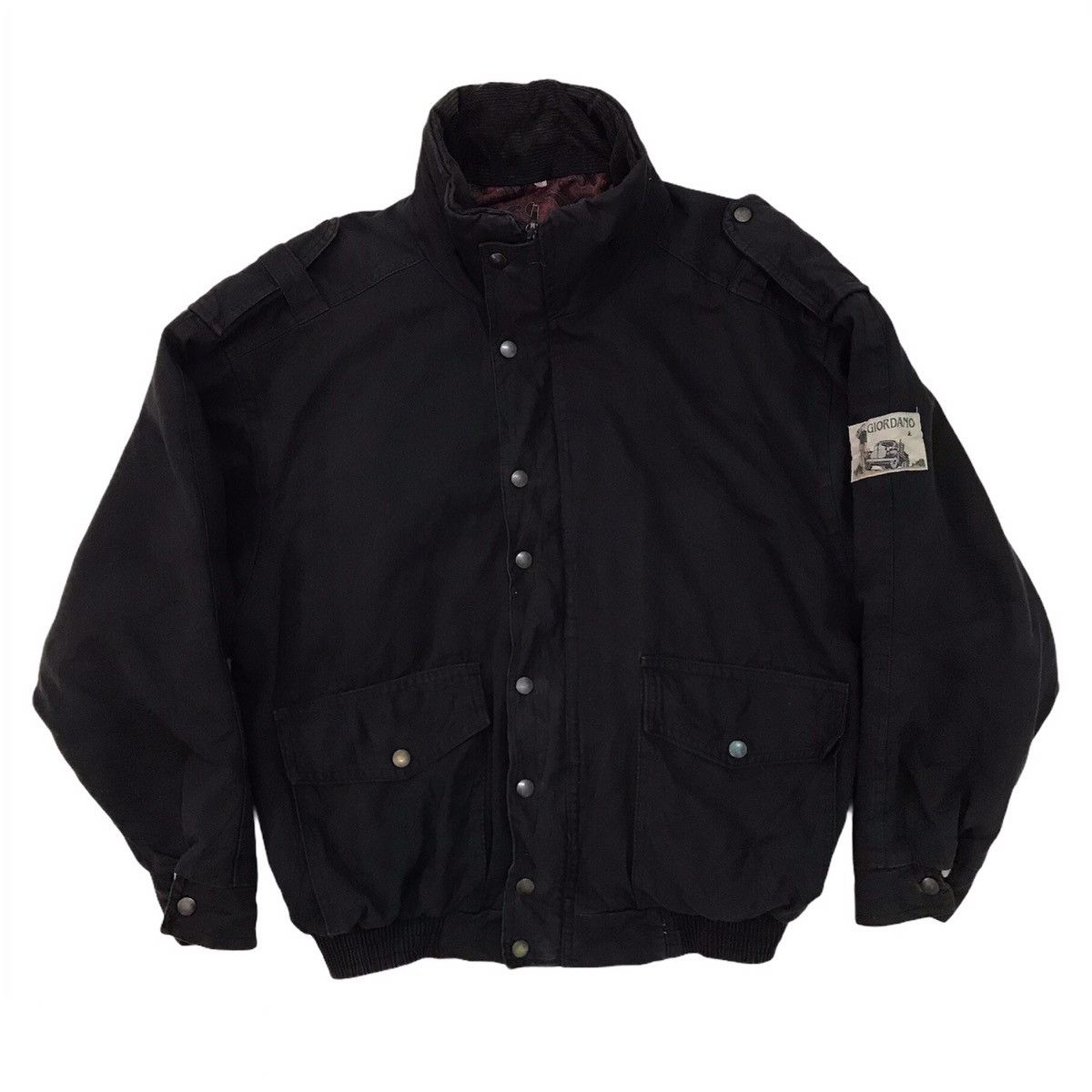 image of Giordano Cotton Jacket Inner Paisleys Made In England in Black, Men's (Size Medium)