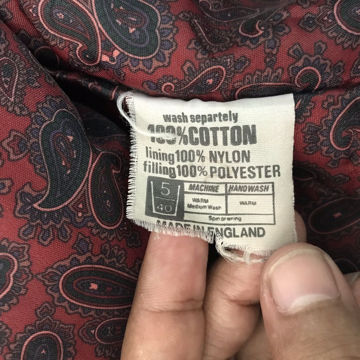 Giordano Giordano Cotton Jacket Inner Paisleys Made in England Size US M / EU 48-50 / 2 - 17 Thumbnail