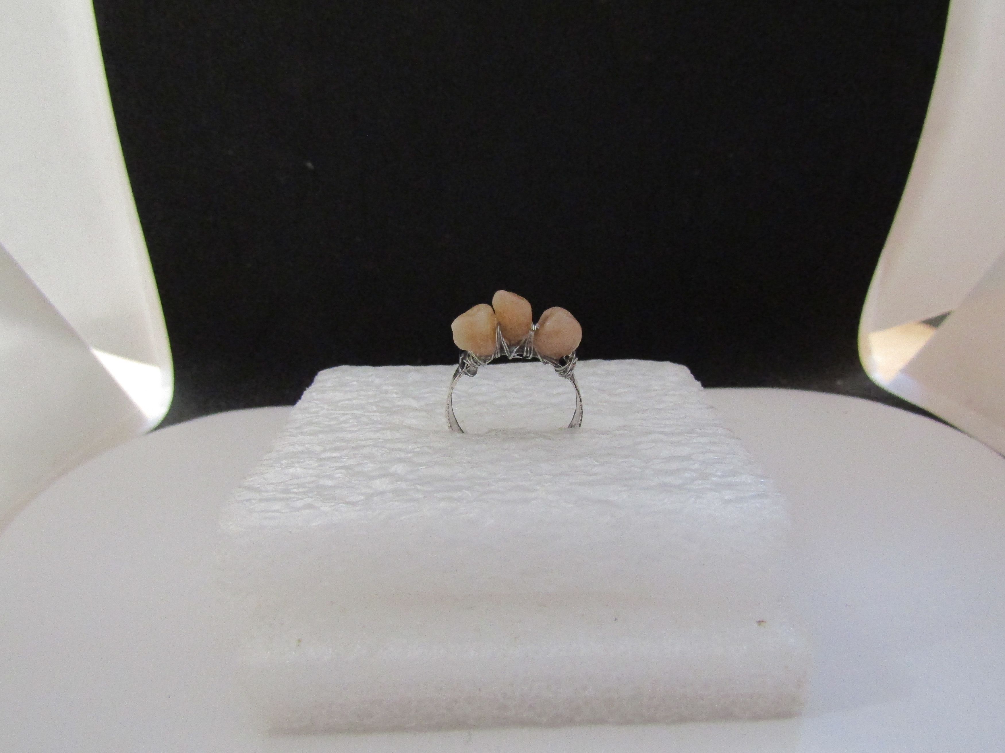 Handmade Orange Quartz Tibetan Silver Ring - Size 5.75 Size ONE SIZE - 2 Thumbnail
