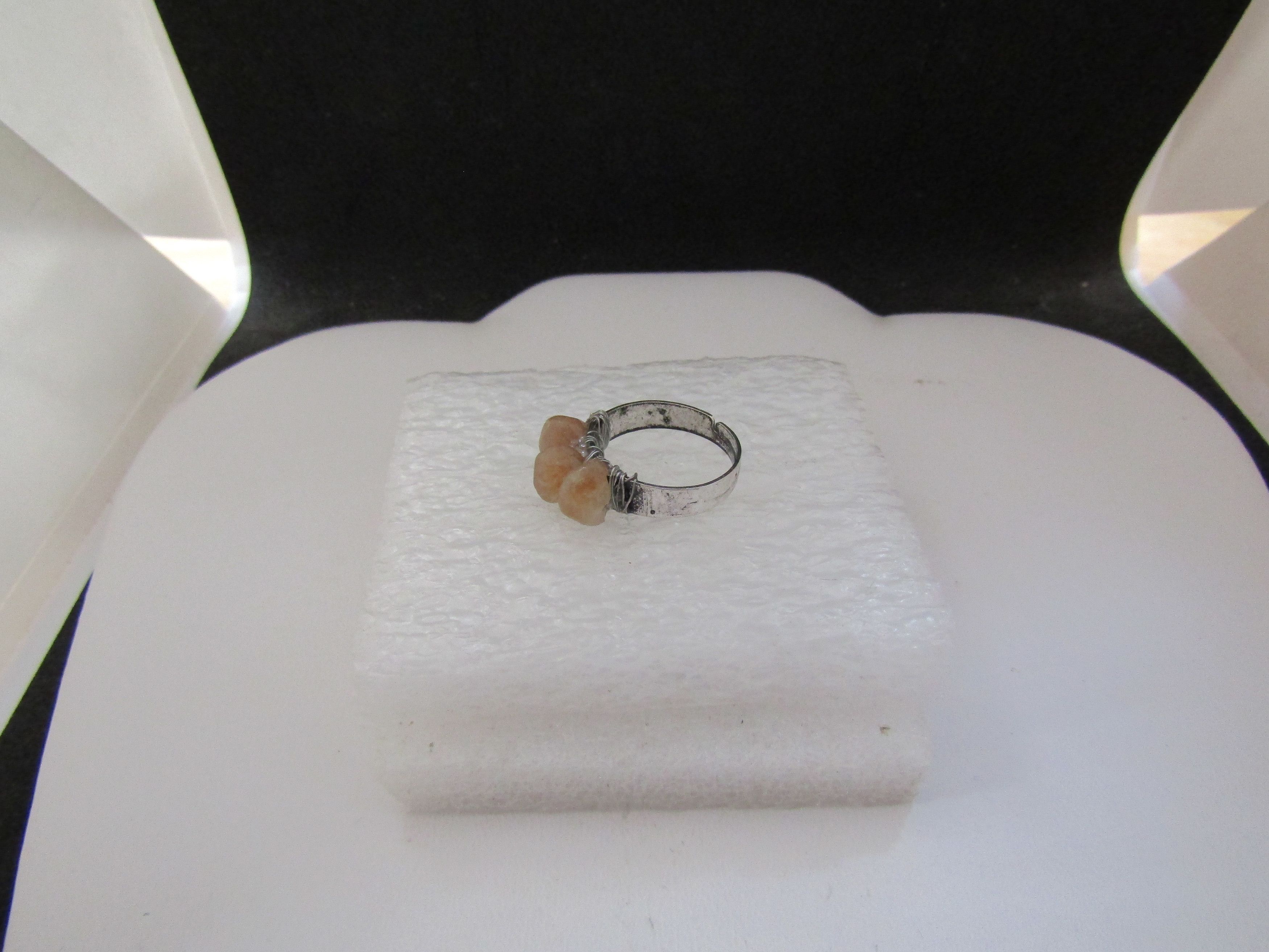 Handmade Orange Quartz Tibetan Silver Ring - Size 5.75 Size ONE SIZE - 3 Thumbnail