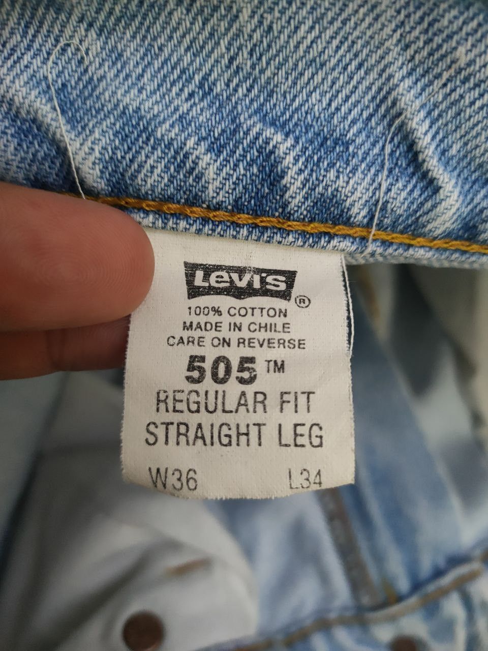 Levi's Vintage Clothing Vintage Levi's 505 Orange Tab Denim Size US 35 - 8 Thumbnail