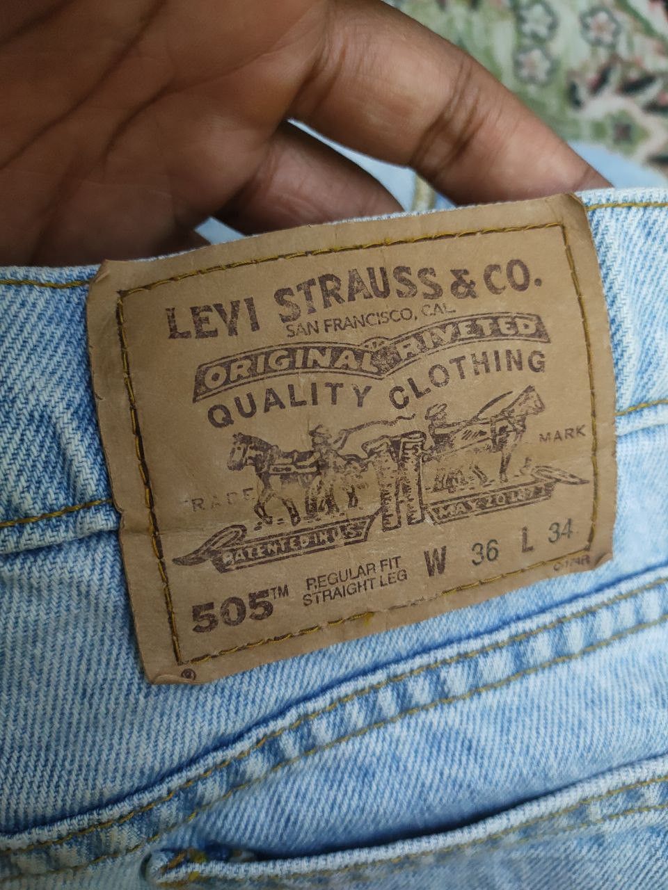 Levi's Vintage Clothing Vintage Levi's 505 Orange Tab Denim Size US 35 - 5 Thumbnail