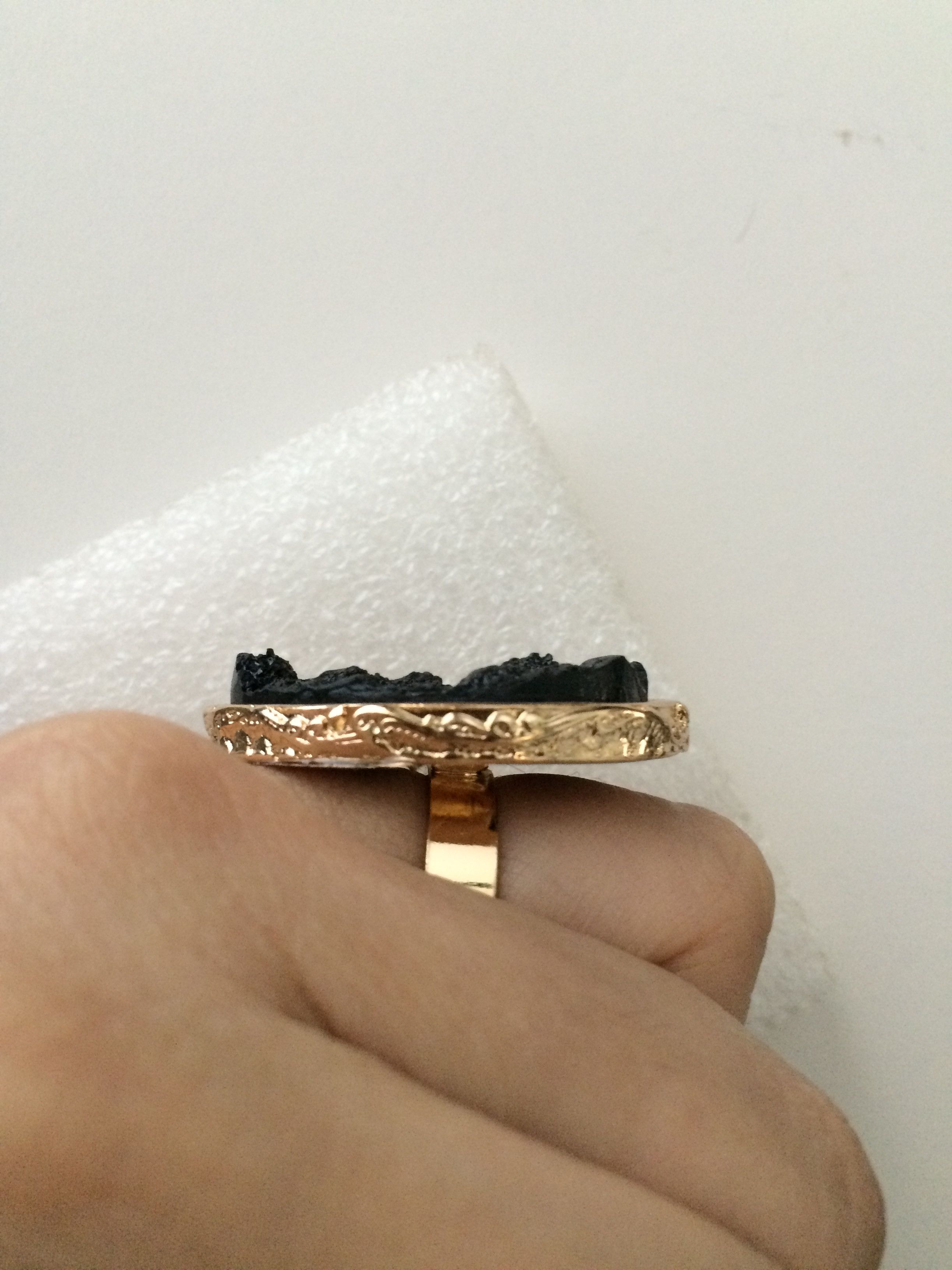 Jewelry Black sandstone ring - size 6 Size ONE SIZE - 4 Thumbnail
