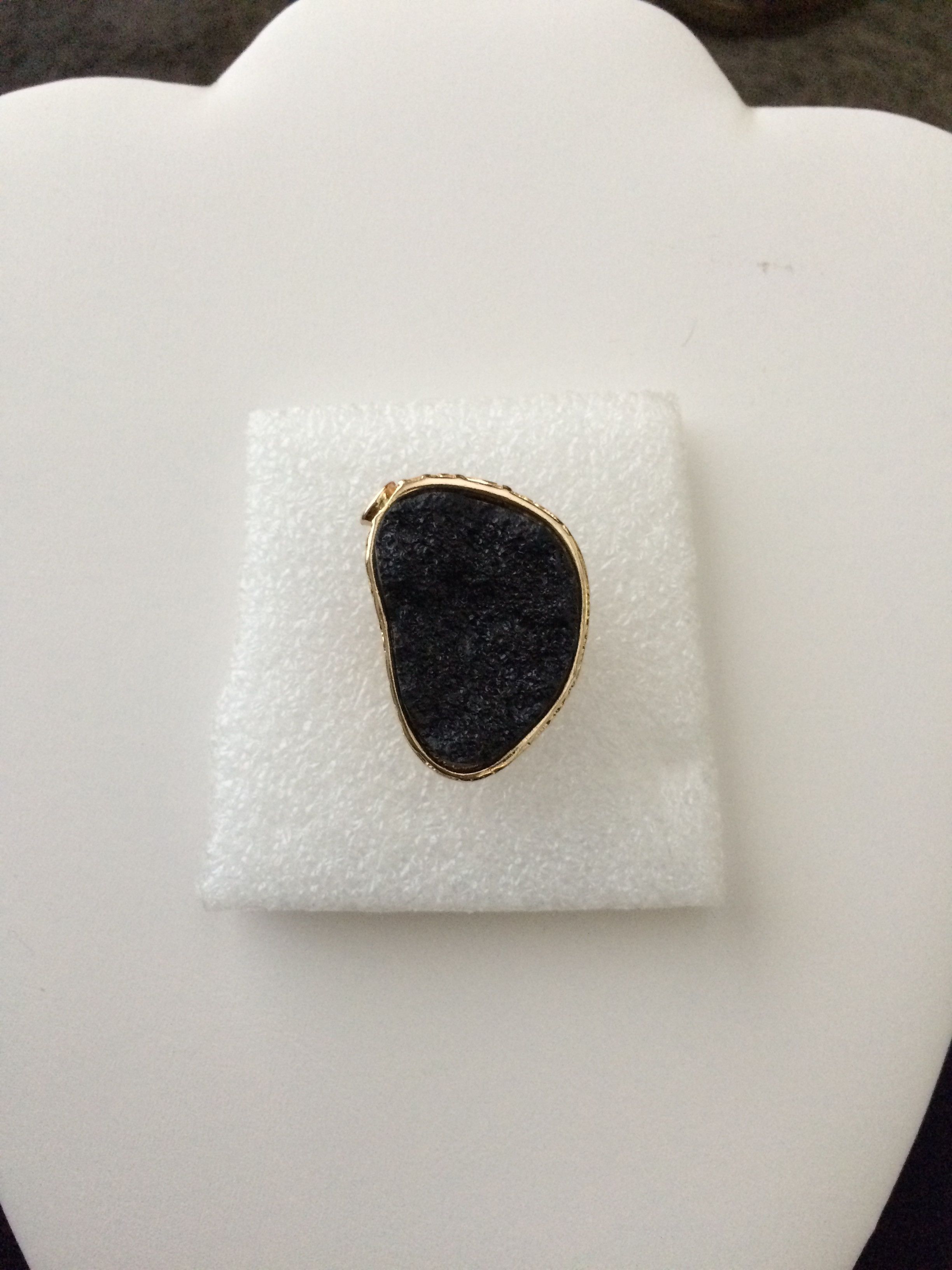 Jewelry Black sandstone ring - size 6 Size ONE SIZE - 1 Thumbnail