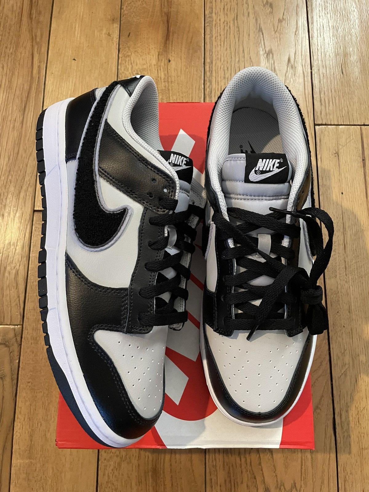 Nike Nike Dunk Low Chenille Swoosh Black Grey Size US 9 / EU 42 - 2 Thumbnail