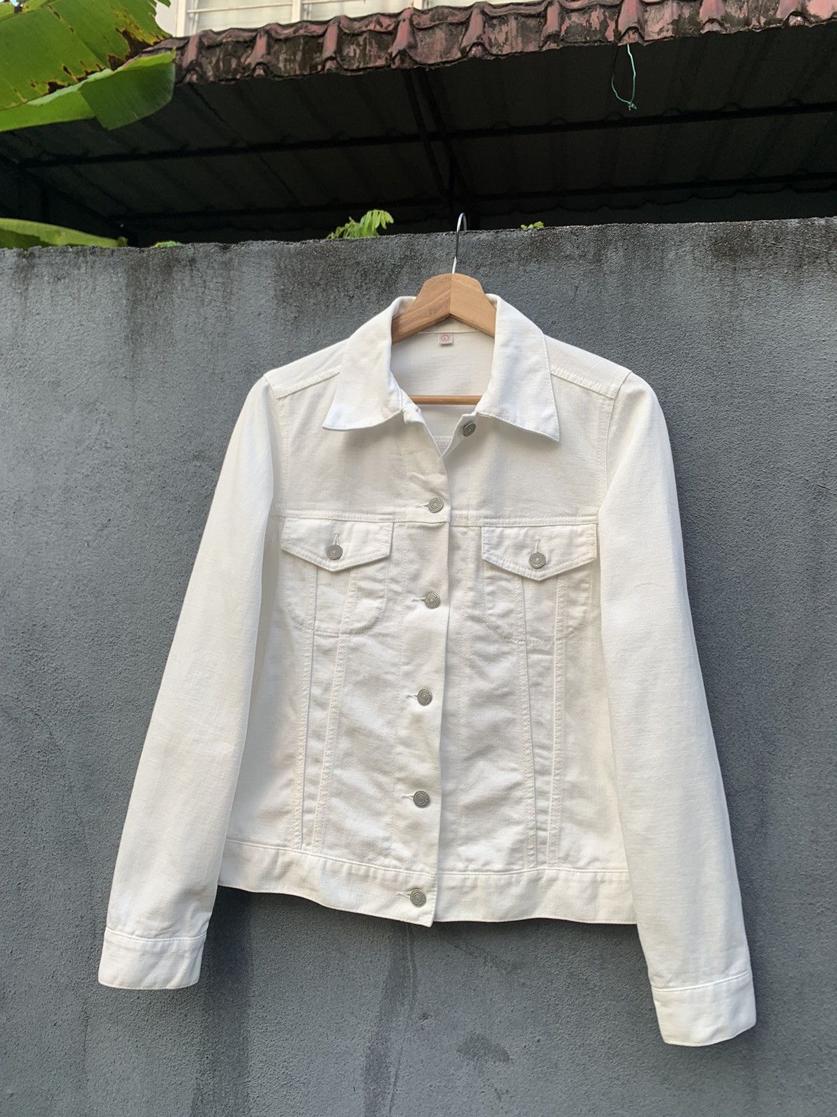 Uniqlo 👹Uniqlo White Trucker Jacket Size US XS / EU 42 / 0 - 8 Thumbnail