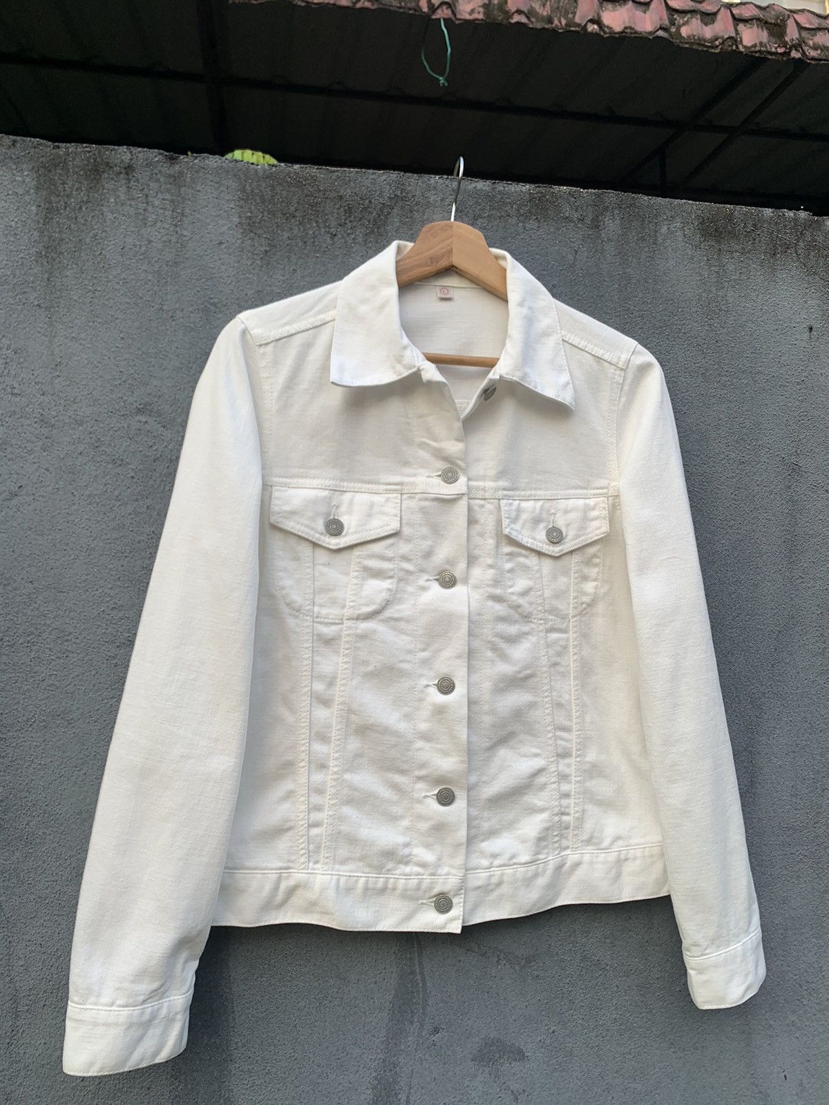 Uniqlo 👹Uniqlo White Trucker Jacket Size US XS / EU 42 / 0 - 7 Thumbnail