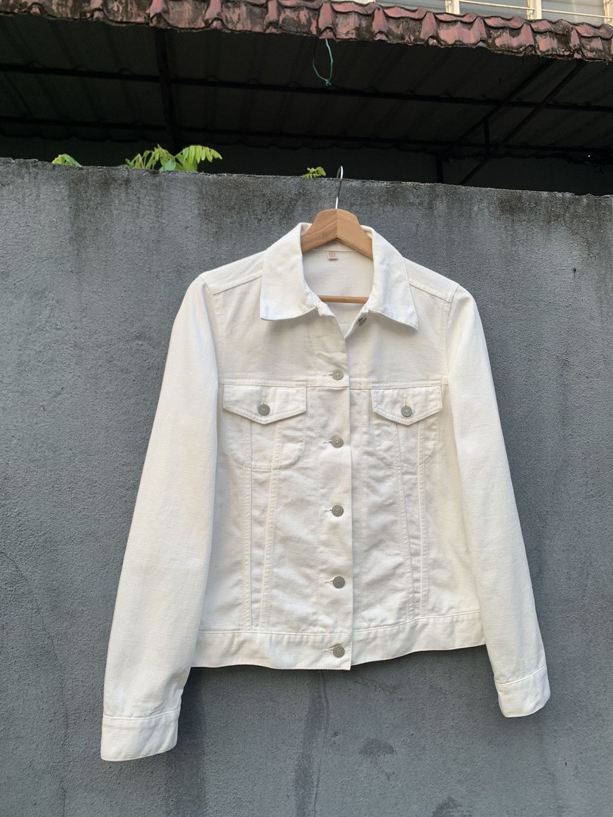 Uniqlo 👹Uniqlo White Trucker Jacket Size US XS / EU 42 / 0 - 2 Thumbnail