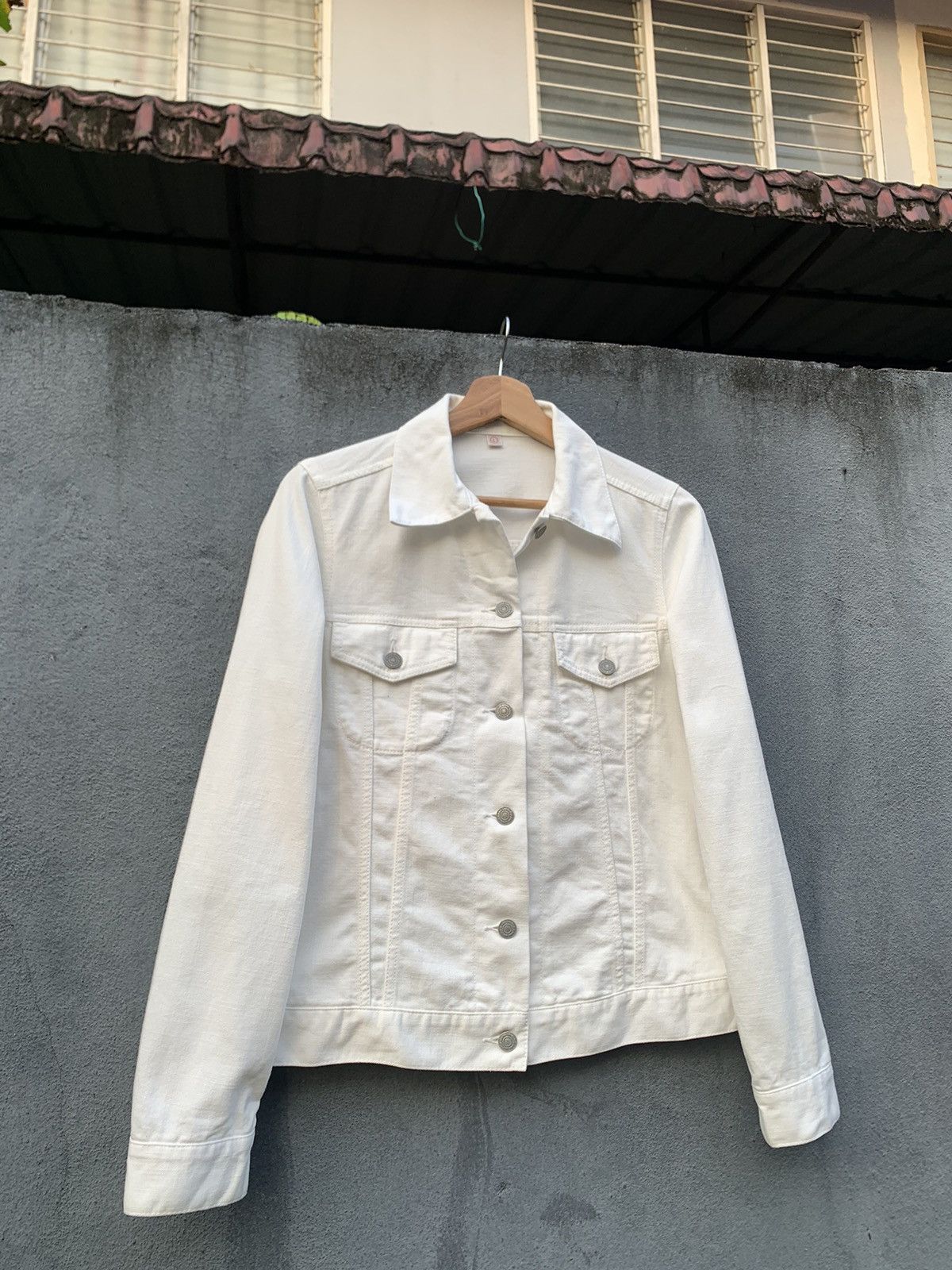 Uniqlo 👹Uniqlo White Trucker Jacket Size US XS / EU 42 / 0 - 3 Thumbnail