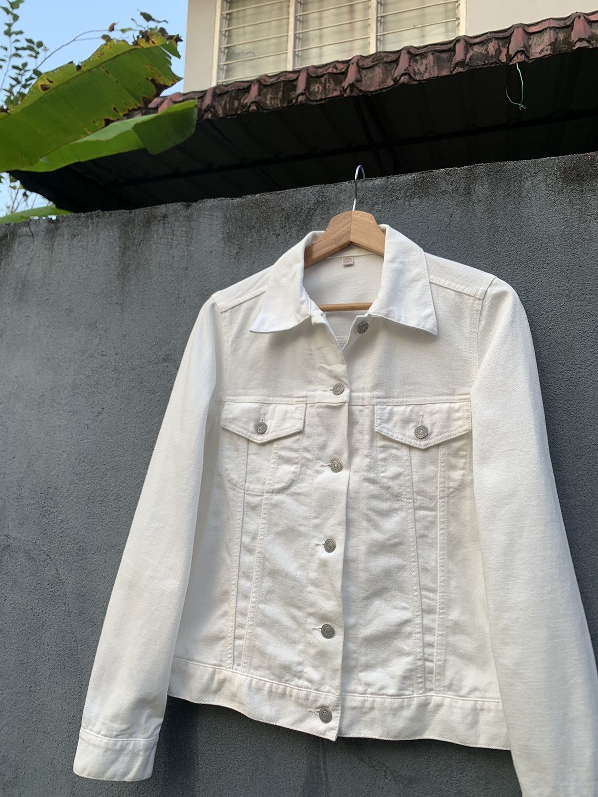 Uniqlo 👹Uniqlo White Trucker Jacket Size US XS / EU 42 / 0 - 9 Thumbnail