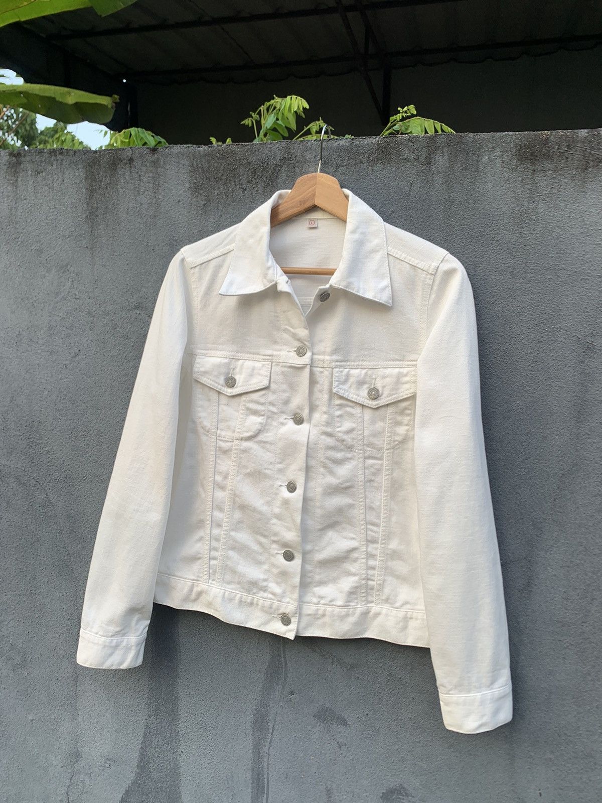 Uniqlo 👹Uniqlo White Trucker Jacket Size US XS / EU 42 / 0 - 4 Thumbnail