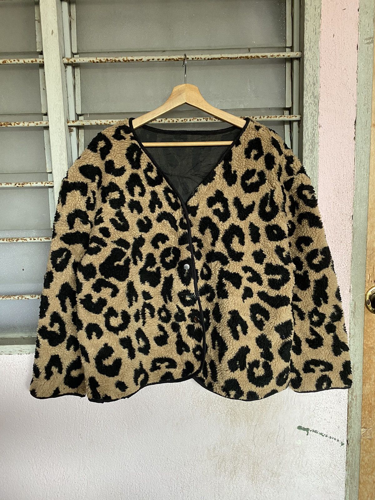 Seditionaries Japanese Brand Deep Pile Leopard Cardigan Size XL / US 12-14 / IT 48-50 - 5 Thumbnail