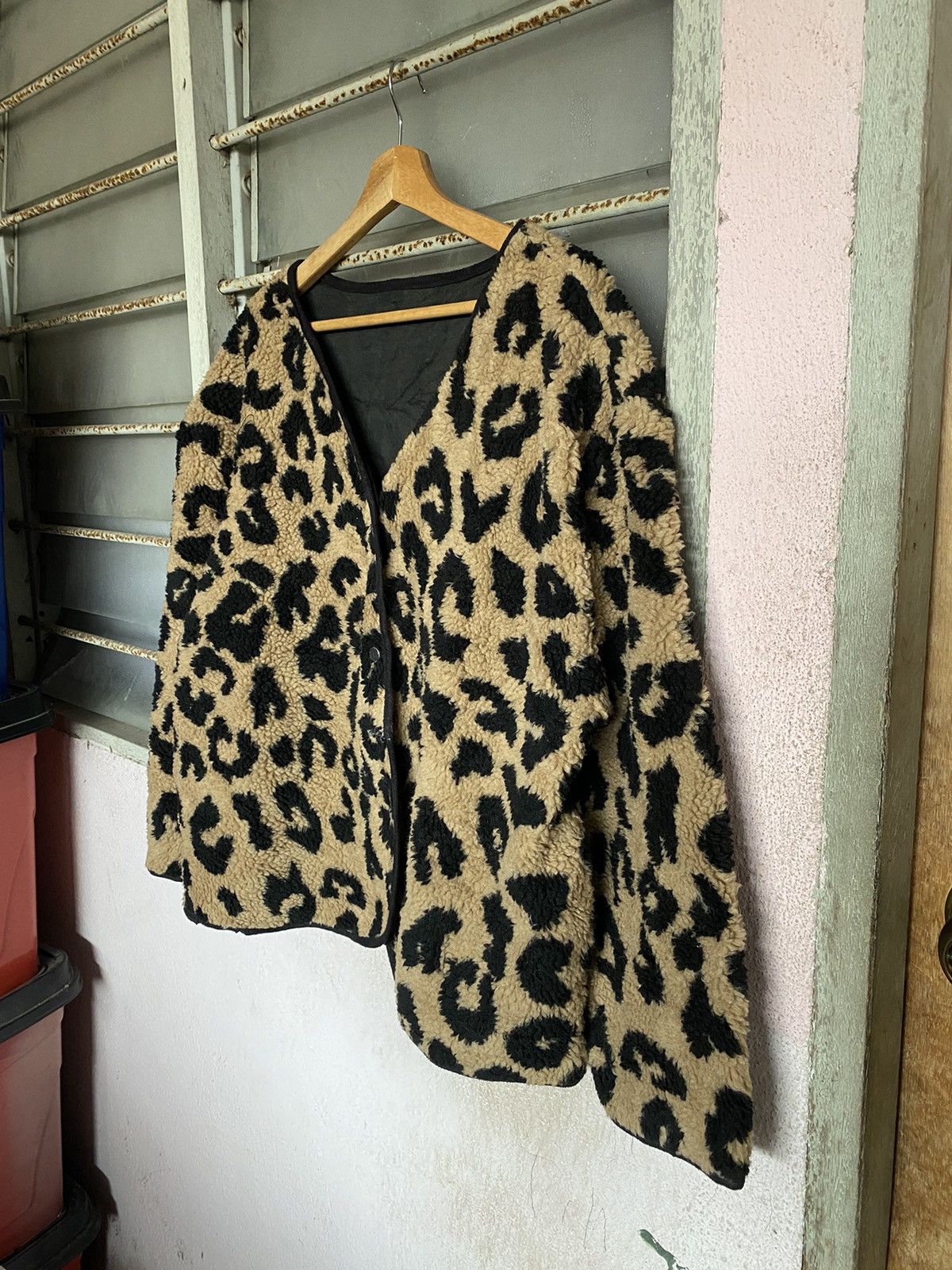 Seditionaries Japanese Brand Deep Pile Leopard Cardigan Size XL / US 12-14 / IT 48-50 - 3 Thumbnail