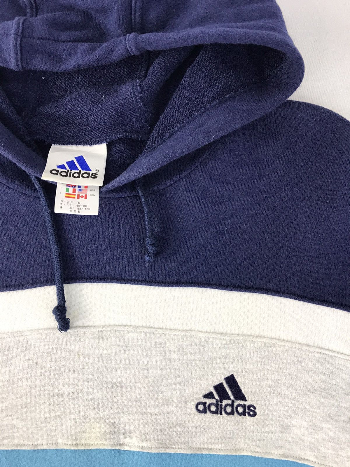 Adidas Sweatshirt Adidas Multicolour Double Pocket Hoodie Style Size US L / EU 52-54 / 3 - 4 Thumbnail