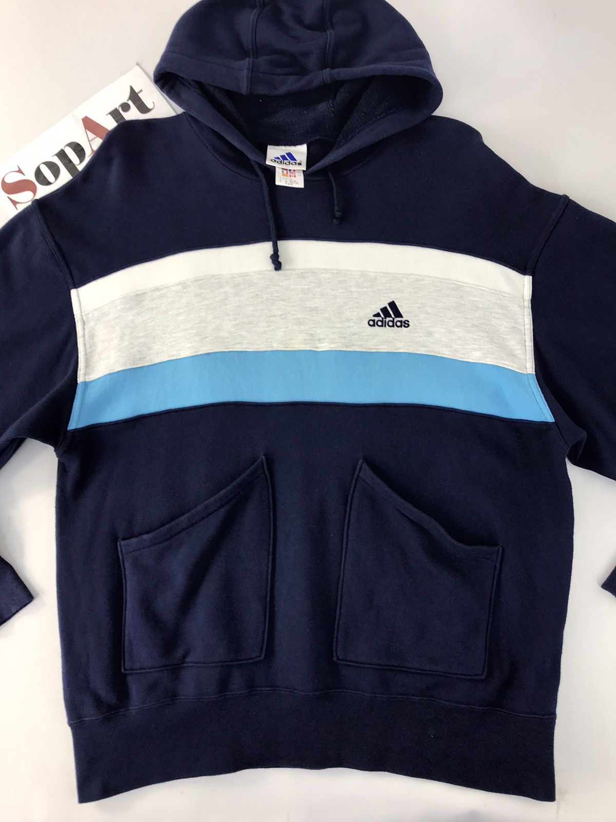 Adidas Sweatshirt Adidas Multicolour Double Pocket Hoodie Style Size US L / EU 52-54 / 3 - 3 Thumbnail