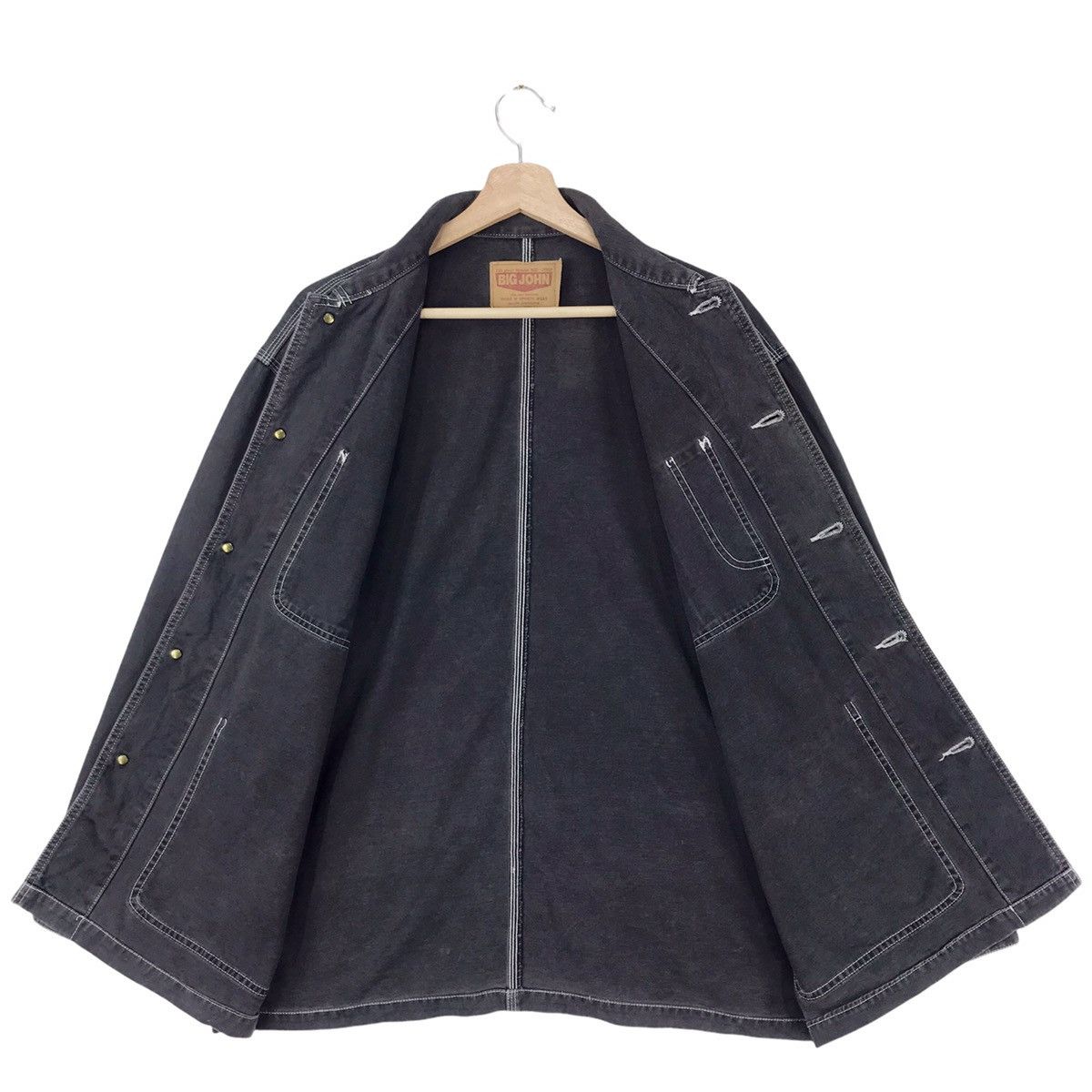 Big John × Vintage Big John Worker Denim Chore Jacket Size US L / EU 52-54 / 3 - 5 Thumbnail