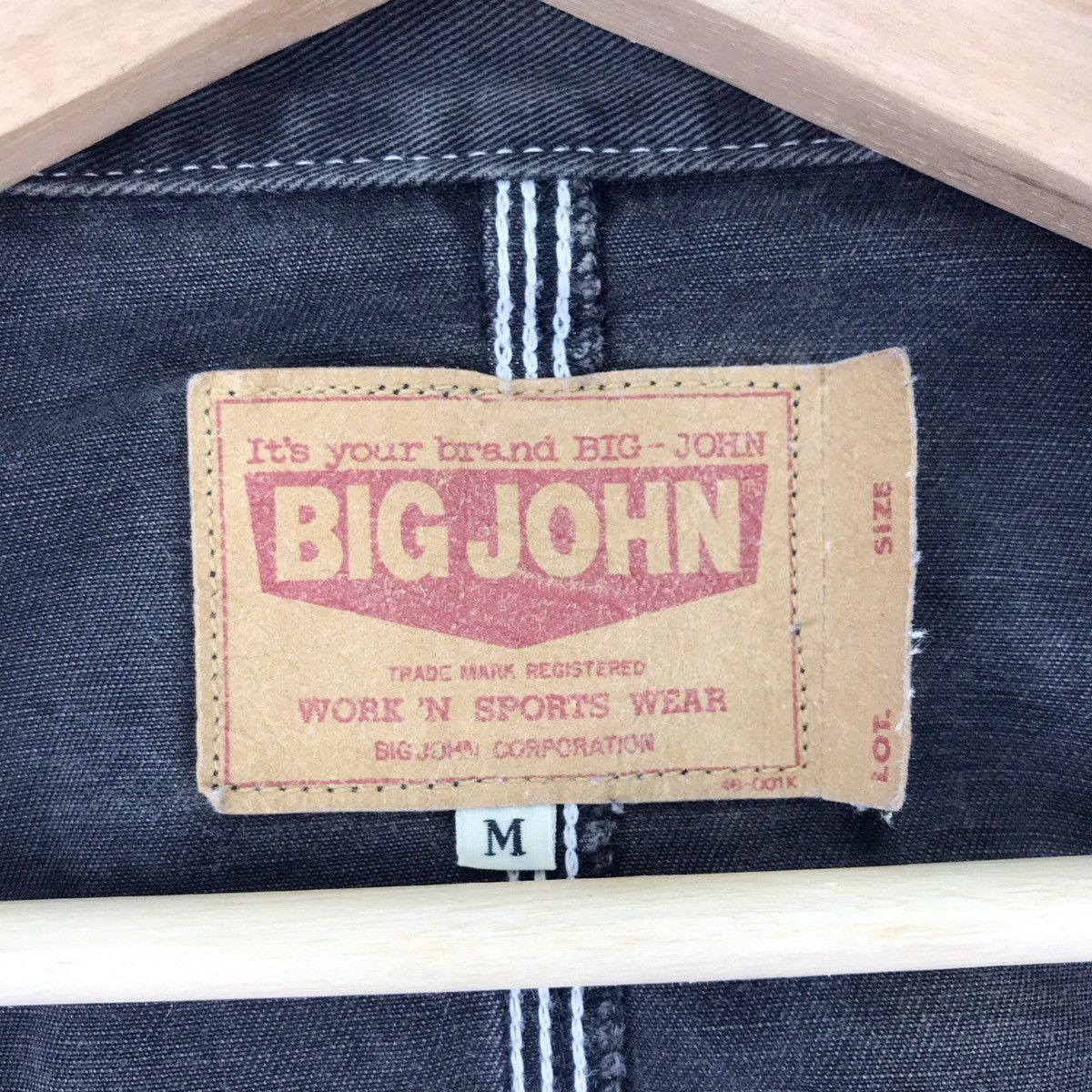 Big John × Vintage Big John Worker Denim Chore Jacket Size US L / EU 52-54 / 3 - 10 Thumbnail