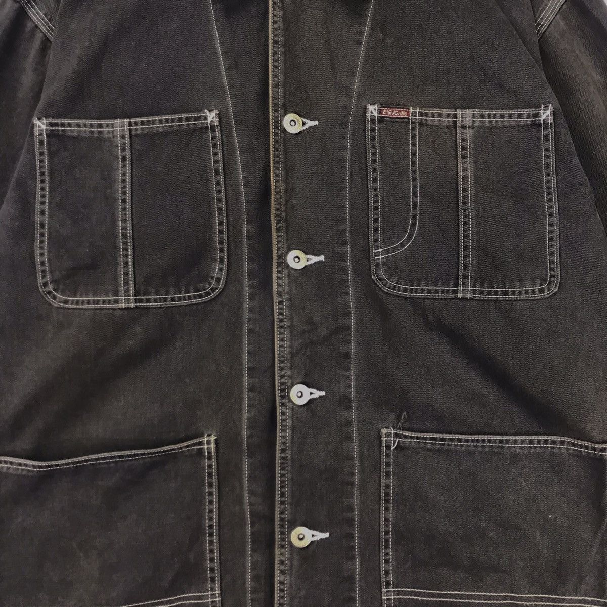Big John × Vintage Big John Worker Denim Chore Jacket Size US L / EU 52-54 / 3 - 7 Thumbnail
