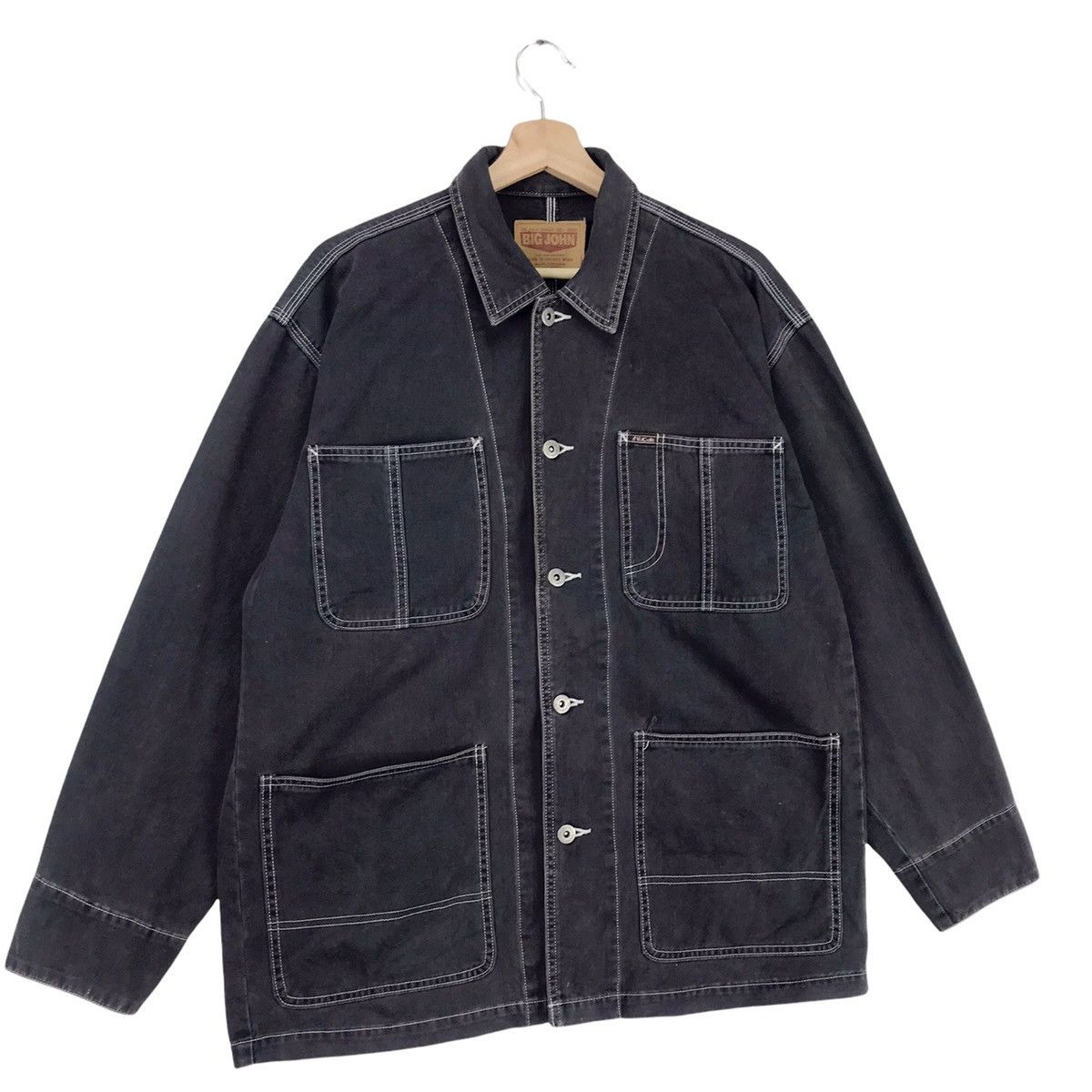 Big John × Vintage Big John Worker Denim Chore Jacket Size US L / EU 52-54 / 3 - 3 Thumbnail