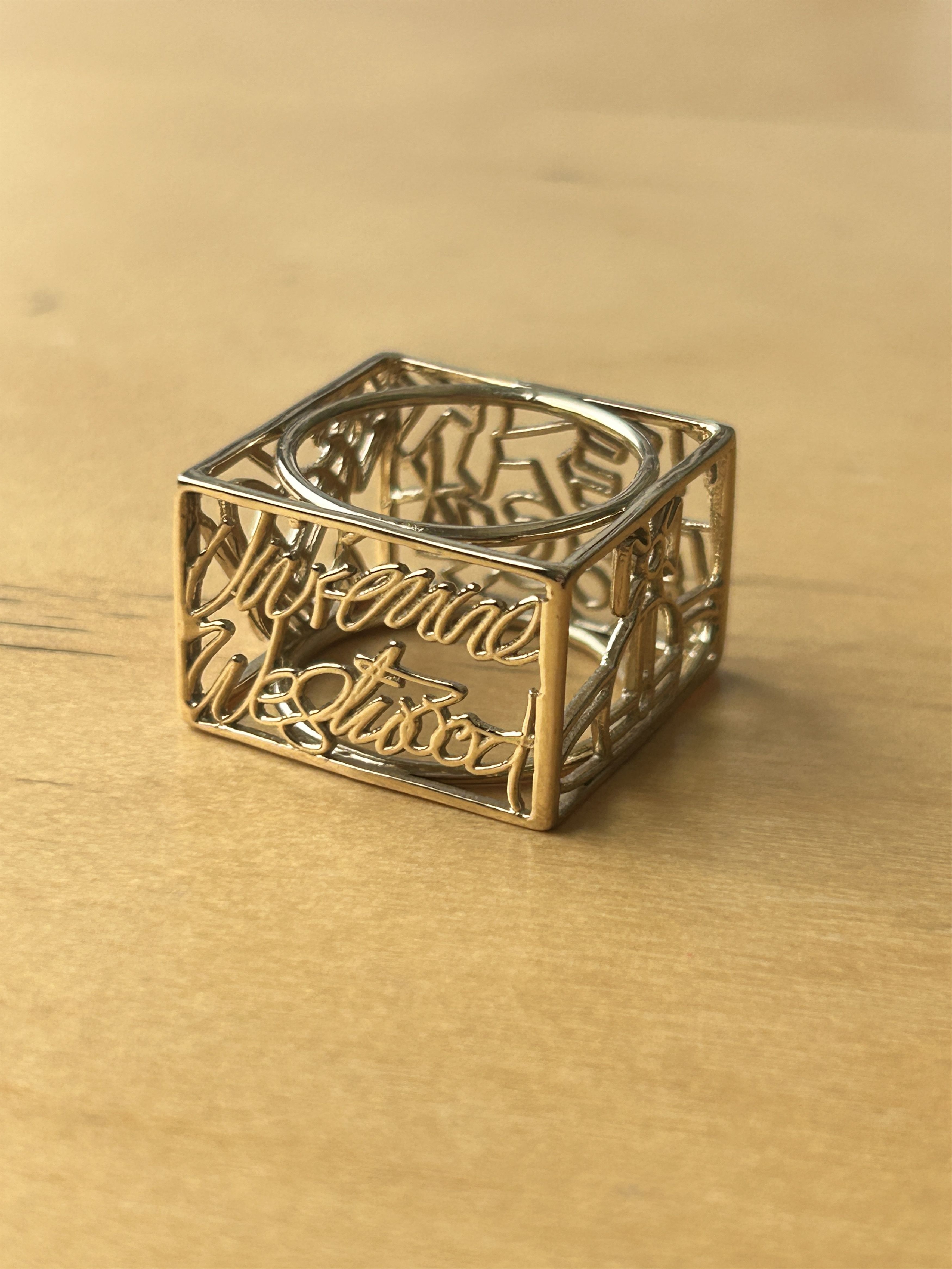 Vivienne Westwood Hollow 4 Sided Ring w/ 4 Different logos / Vibes Size ONE SIZE - 3 Thumbnail