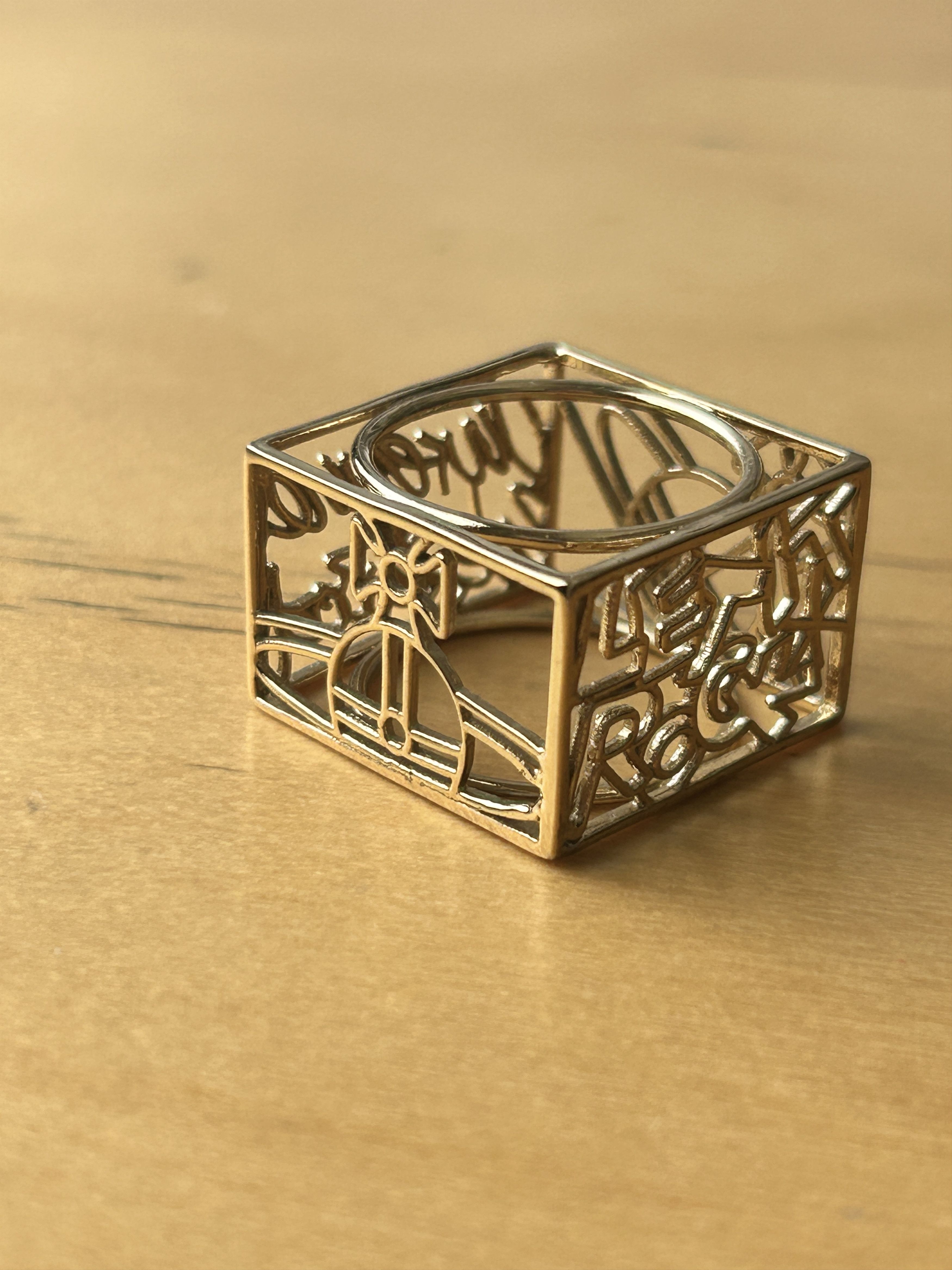 Vivienne Westwood Hollow 4 Sided Ring w/ 4 Different logos / Vibes Size ONE SIZE - 2 Thumbnail