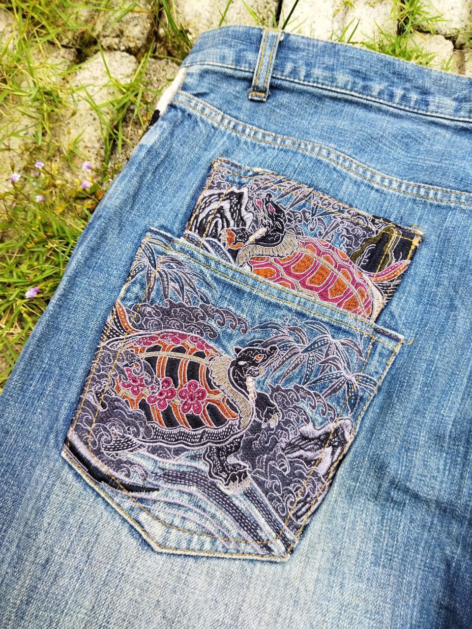 Karakuri Tamashii Vintage Karakuri Tamashi Japan Sukajan 7 Pocket Jeans Size US 38 / EU 54 - 3 Thumbnail