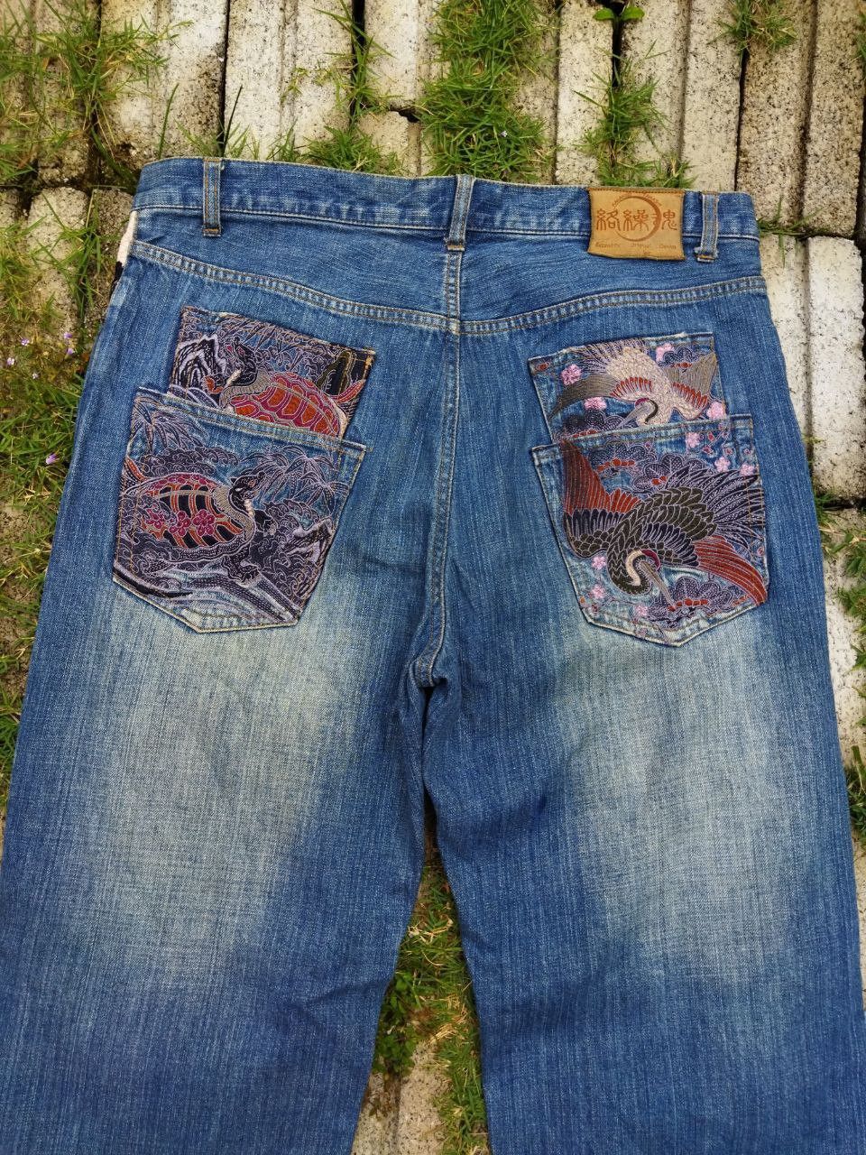 Karakuri Tamashii Vintage Karakuri Tamashi Japan Sukajan 7 Pocket Jeans Size US 38 / EU 54 - 2 Thumbnail
