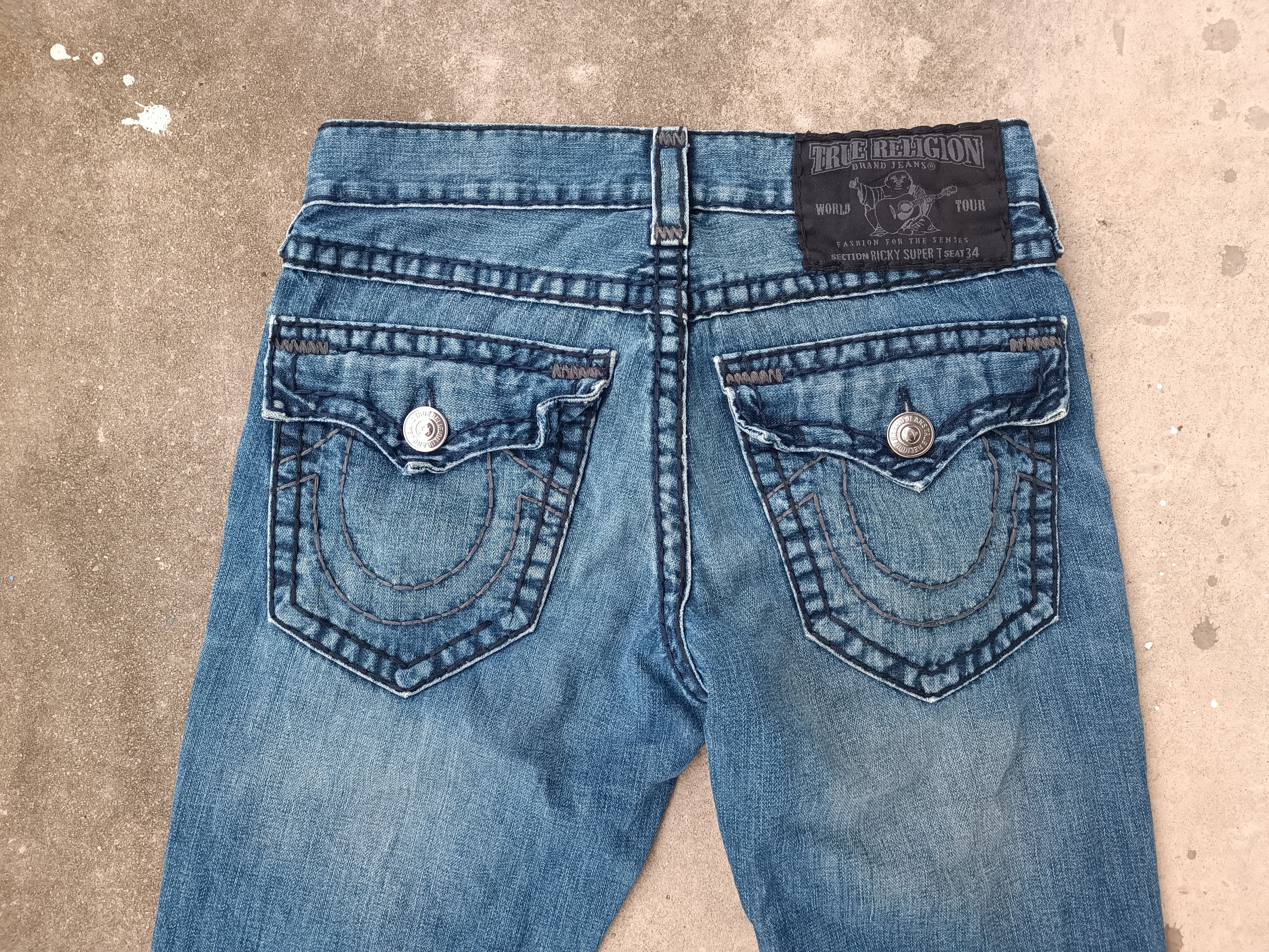 True Religion True Religion Ricky Super T Jeans Size US 32 / EU 48 - 3 Thumbnail