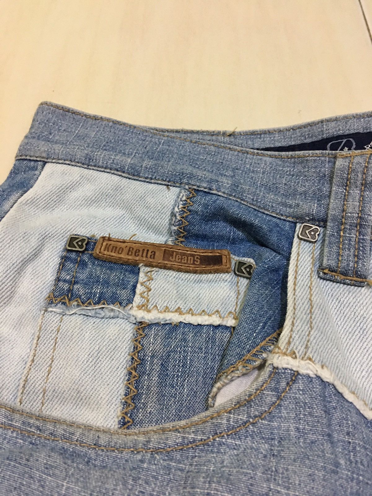 Japanese Brand KBJ JEANS Japanese Stlye Patchwork Jeans Pant Baggy Denim Size US 37 - 12 Thumbnail