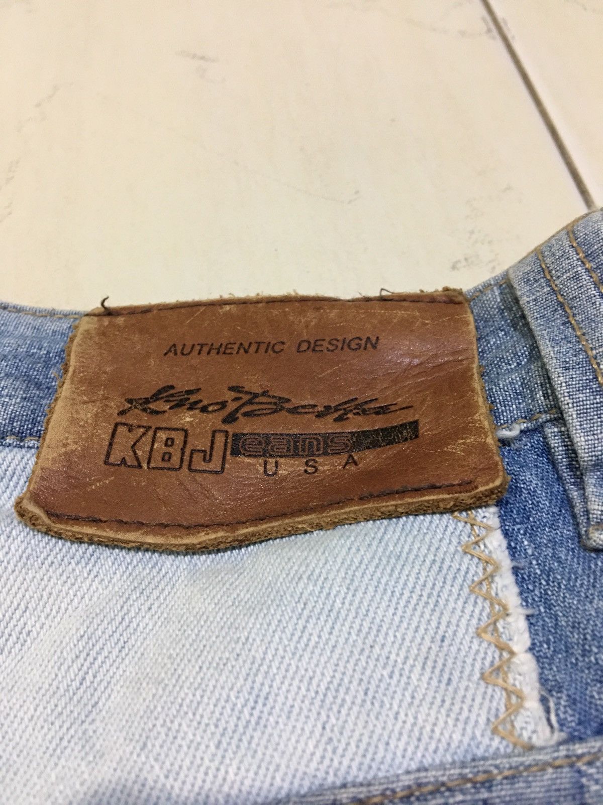Japanese Brand KBJ JEANS Japanese Stlye Patchwork Jeans Pant Baggy Denim Size US 37 - 6 Thumbnail