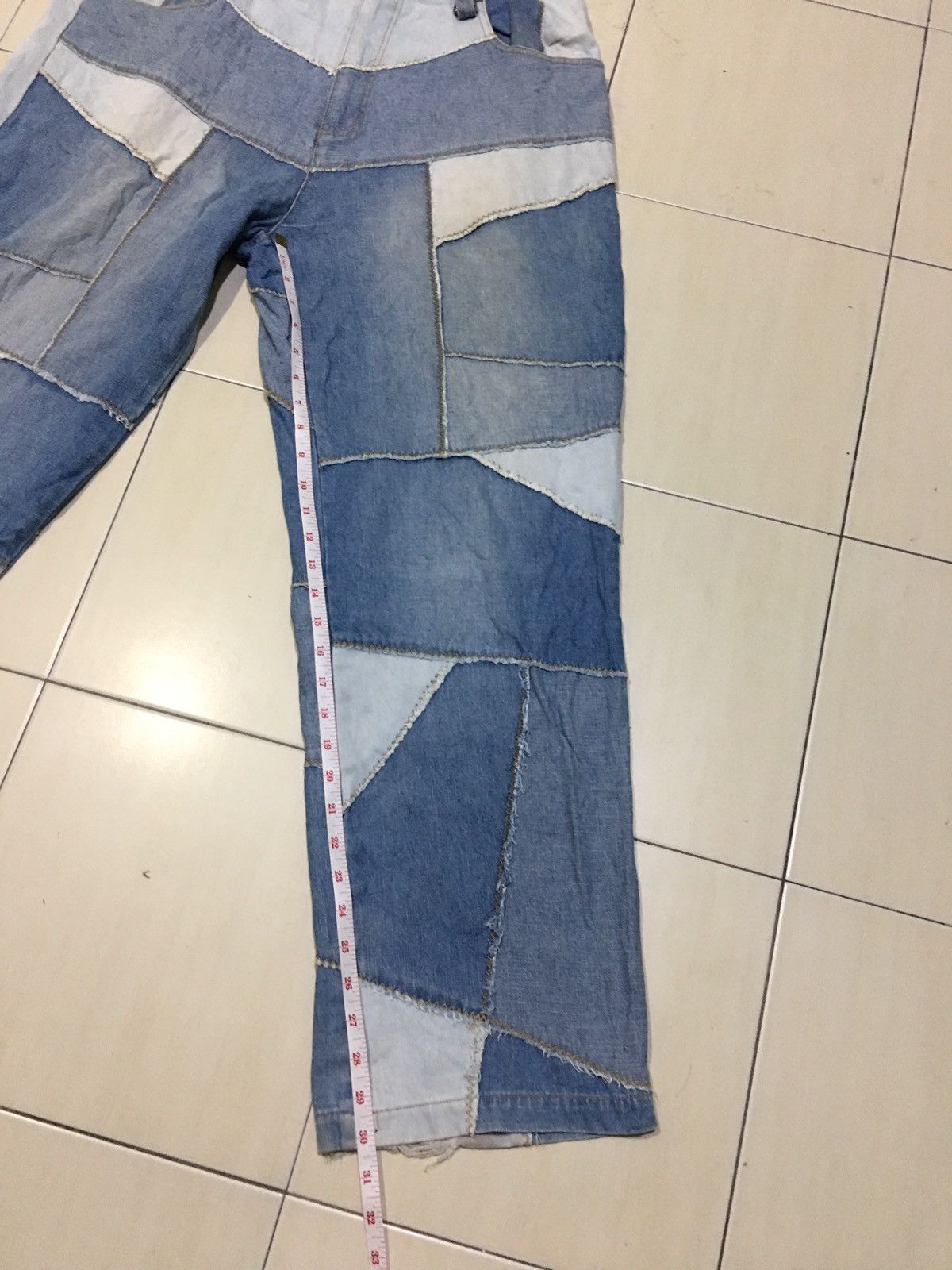 Japanese Brand KBJ JEANS Japanese Stlye Patchwork Jeans Pant Baggy Denim Size US 37 - 15 Thumbnail