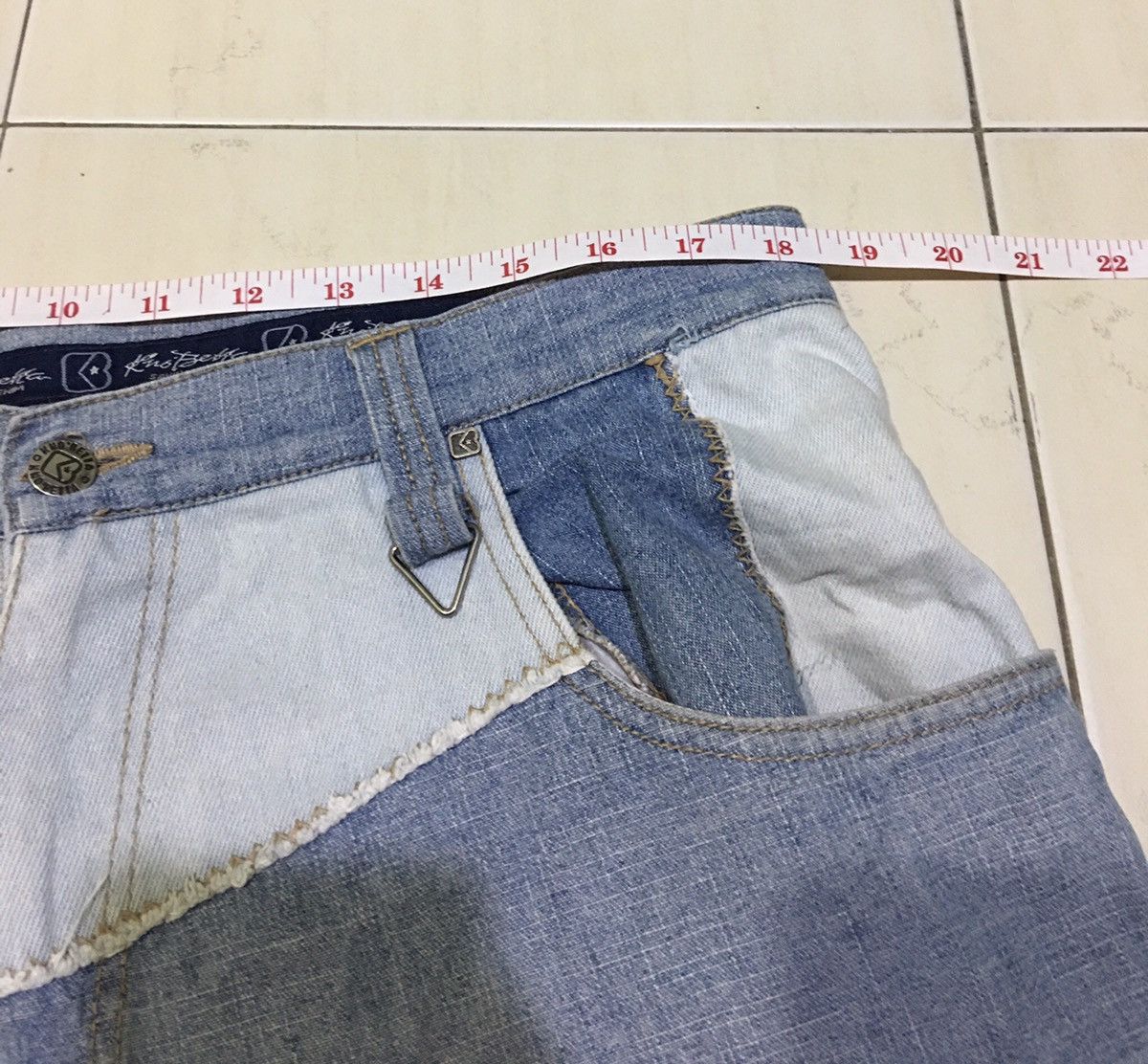 Japanese Brand KBJ JEANS Japanese Stlye Patchwork Jeans Pant Baggy Denim Size US 37 - 13 Thumbnail