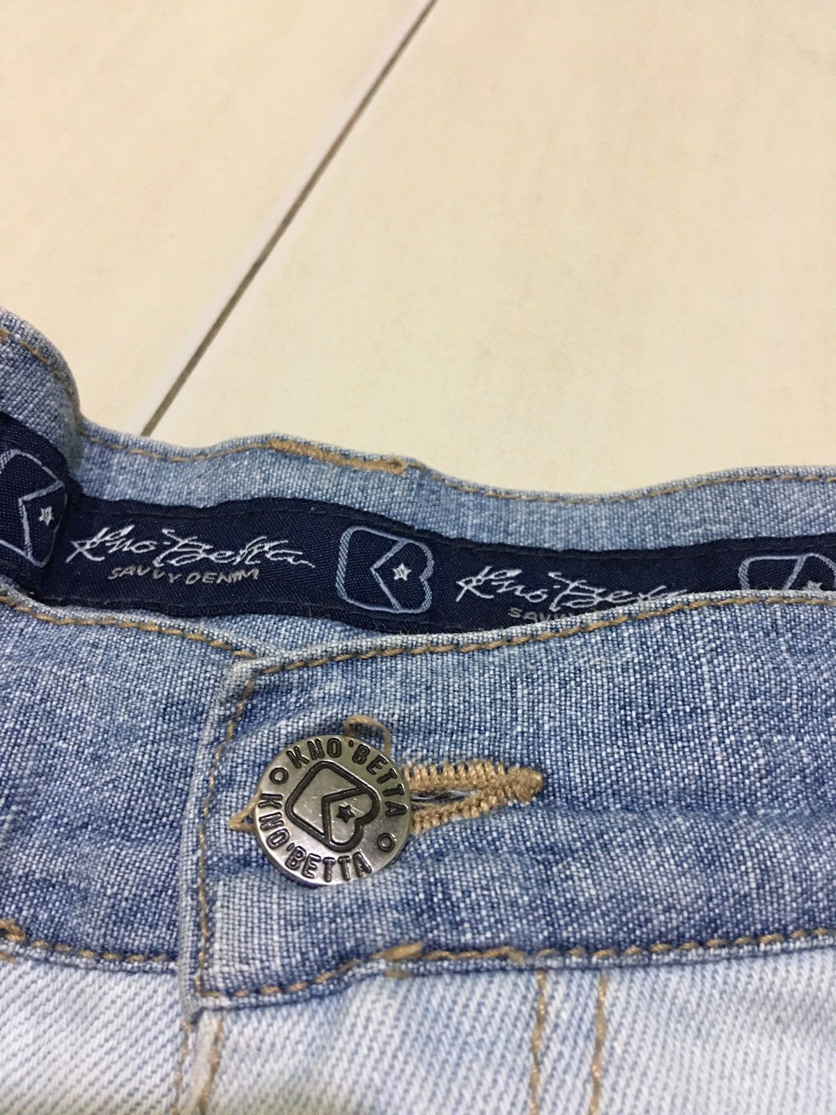 Japanese Brand KBJ JEANS Japanese Stlye Patchwork Jeans Pant Baggy Denim Size US 37 - 11 Thumbnail